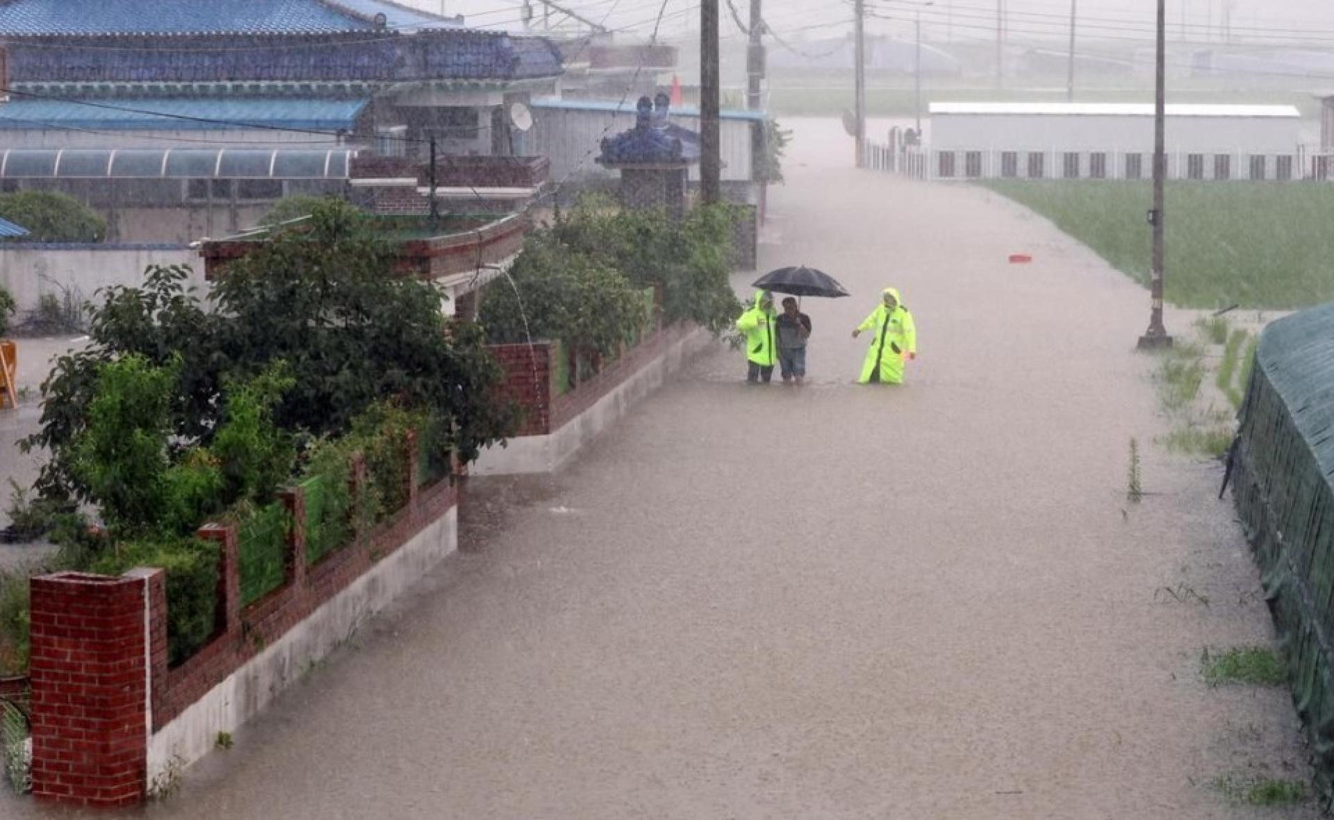 韩国多地近日遭遇罕见强降雨侵袭，国家气象厅称之为“百年一遇”的极端天气。