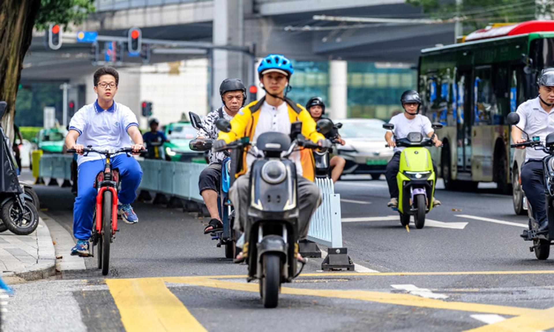 电动自行车在中国已经越来越普遍。