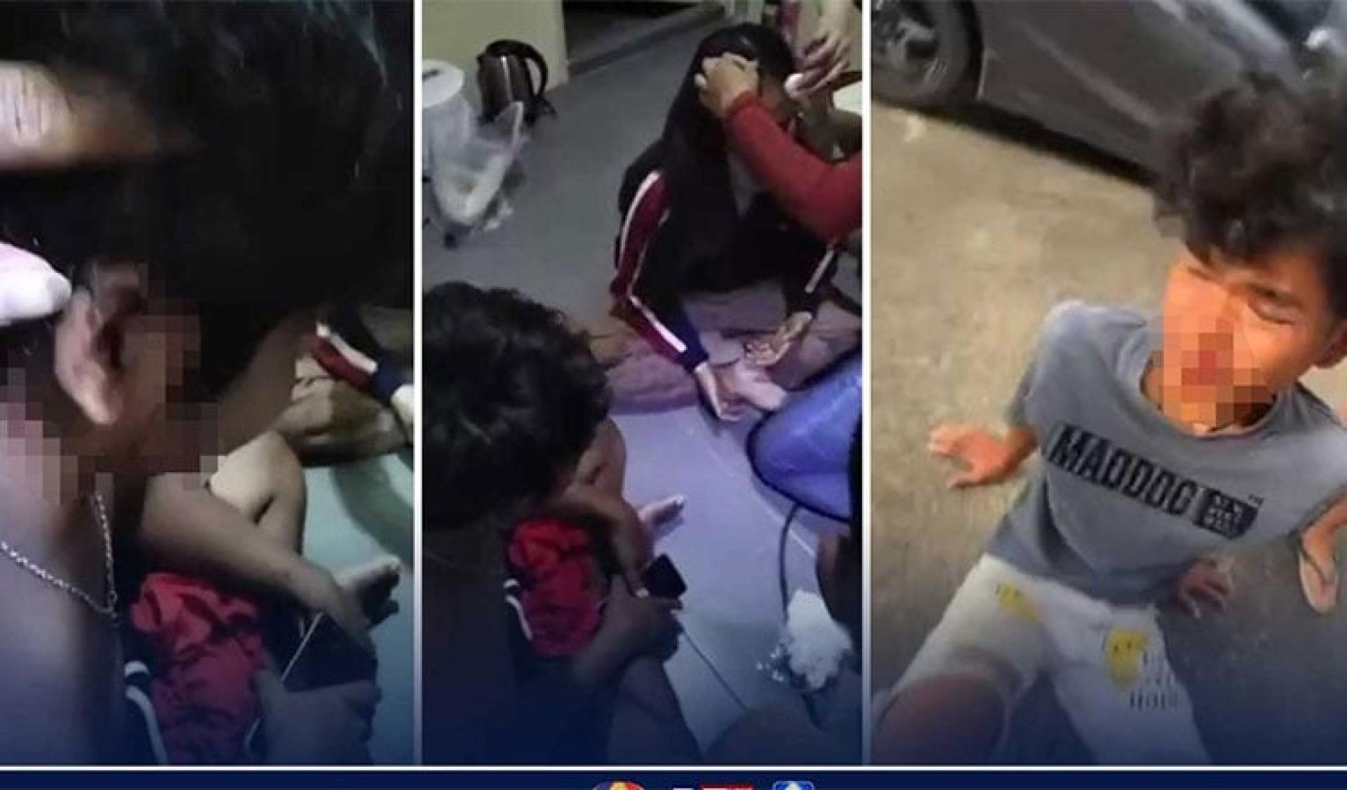 网络流传的视频显示部分泰国民众对在泰国居住与工作的柬埔寨公民实施暴力行为。（高棉时报照片）