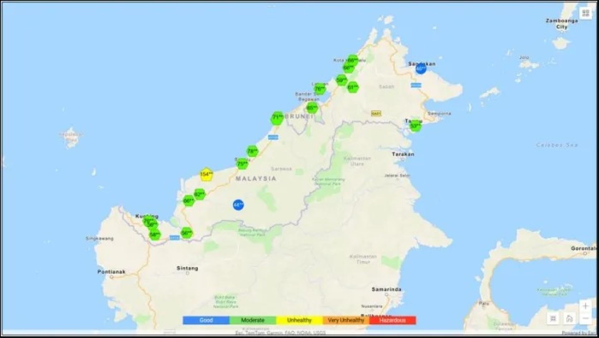 The API readings in Sarawak as of 10am on July 28, 2025.