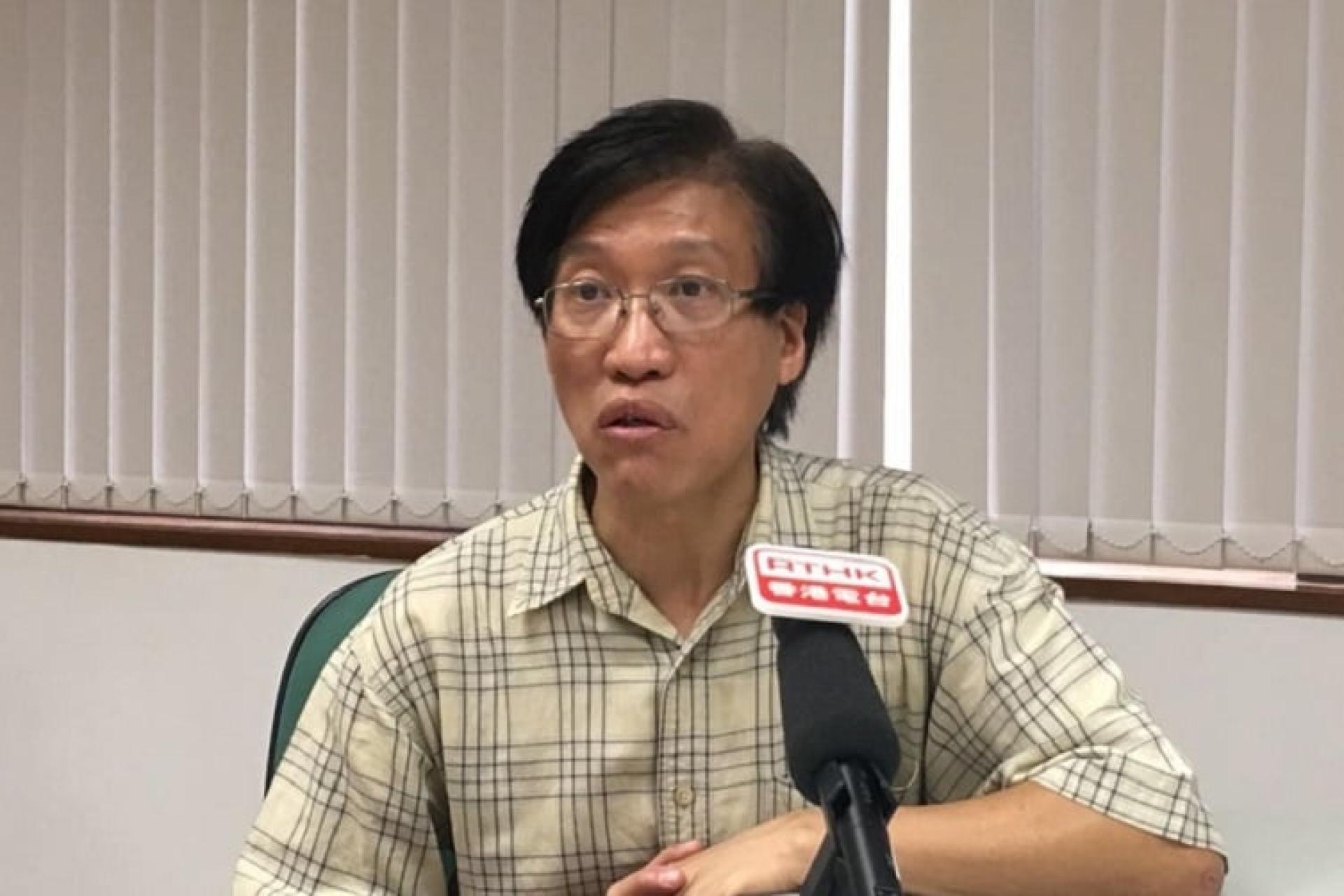 澳门民主派前立法会直选议员区锦新。（档案照）