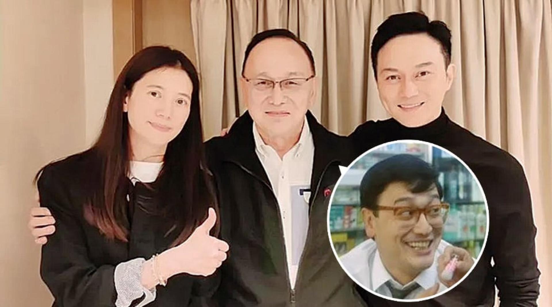 曹查理（中）是张智霖的舅舅，张智霖曾和袁咏仪帮他宣传抖音帐号。（圈图）曹查理好色形象深植影迷心中。