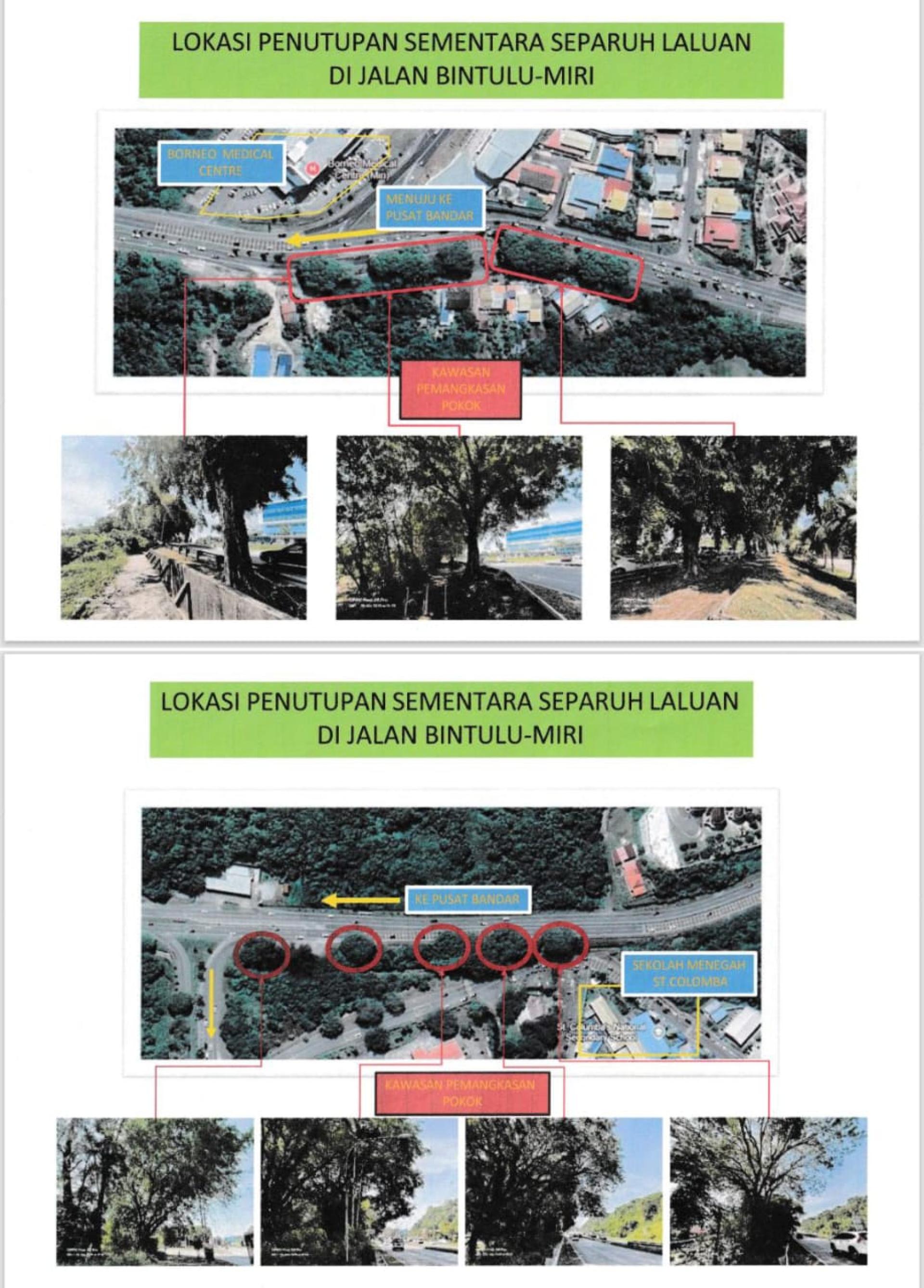市政局附上受影响路段的图示（见图），提醒民众尽量避开施工时段，以免造成行程延误。