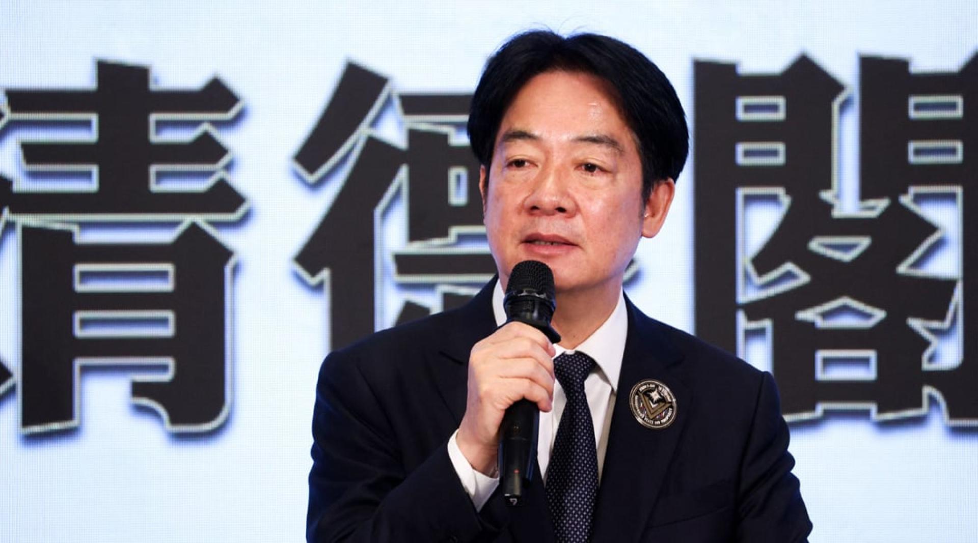 赖清德说，台湾位处第一岛链的关键位置，是印太和平稳定的重要支点。