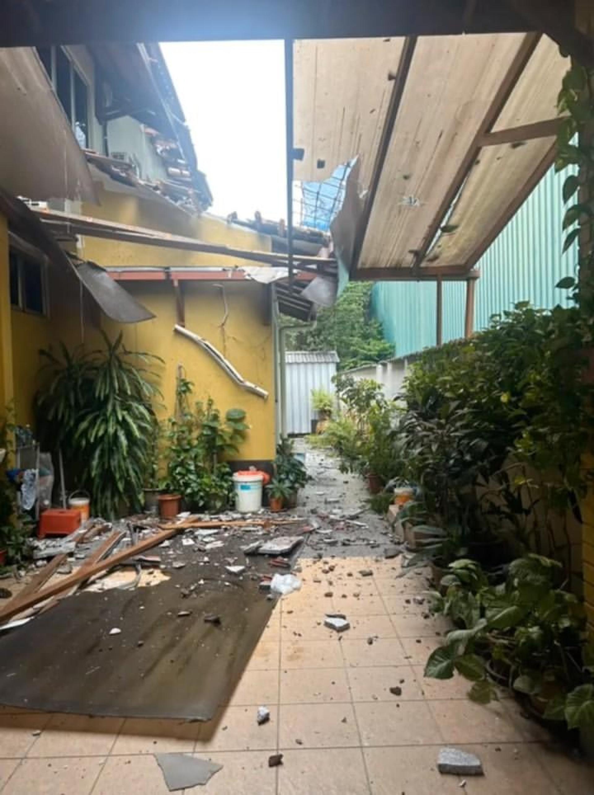 庭院破坏最为严重。（图@nadiahraha）