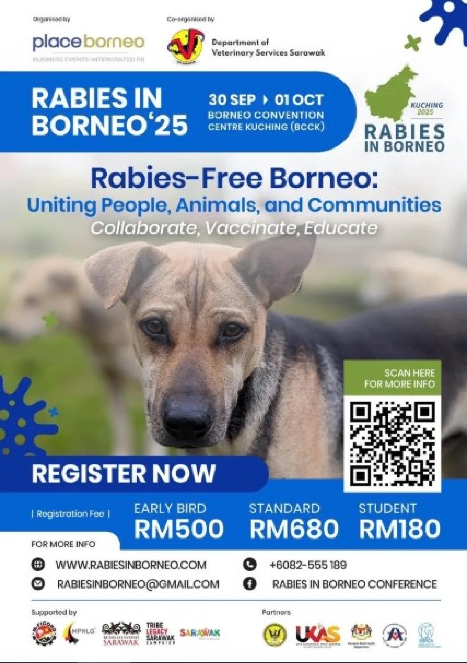 砂拉越将成为国际卫生专家的焦点，因 2025年婆罗洲狂犬病会议（RIB 2025） 将于9月30日至10月1日在古晋婆罗洲会展中心（BCCK）举行。