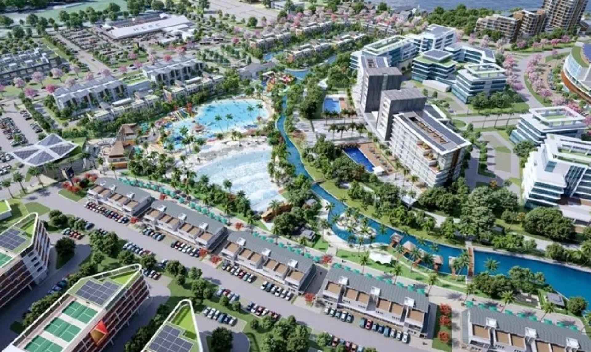 An artiste impression of the Kenyalang Smart City (KSC) which will feature a lagoon theme park in Miri.