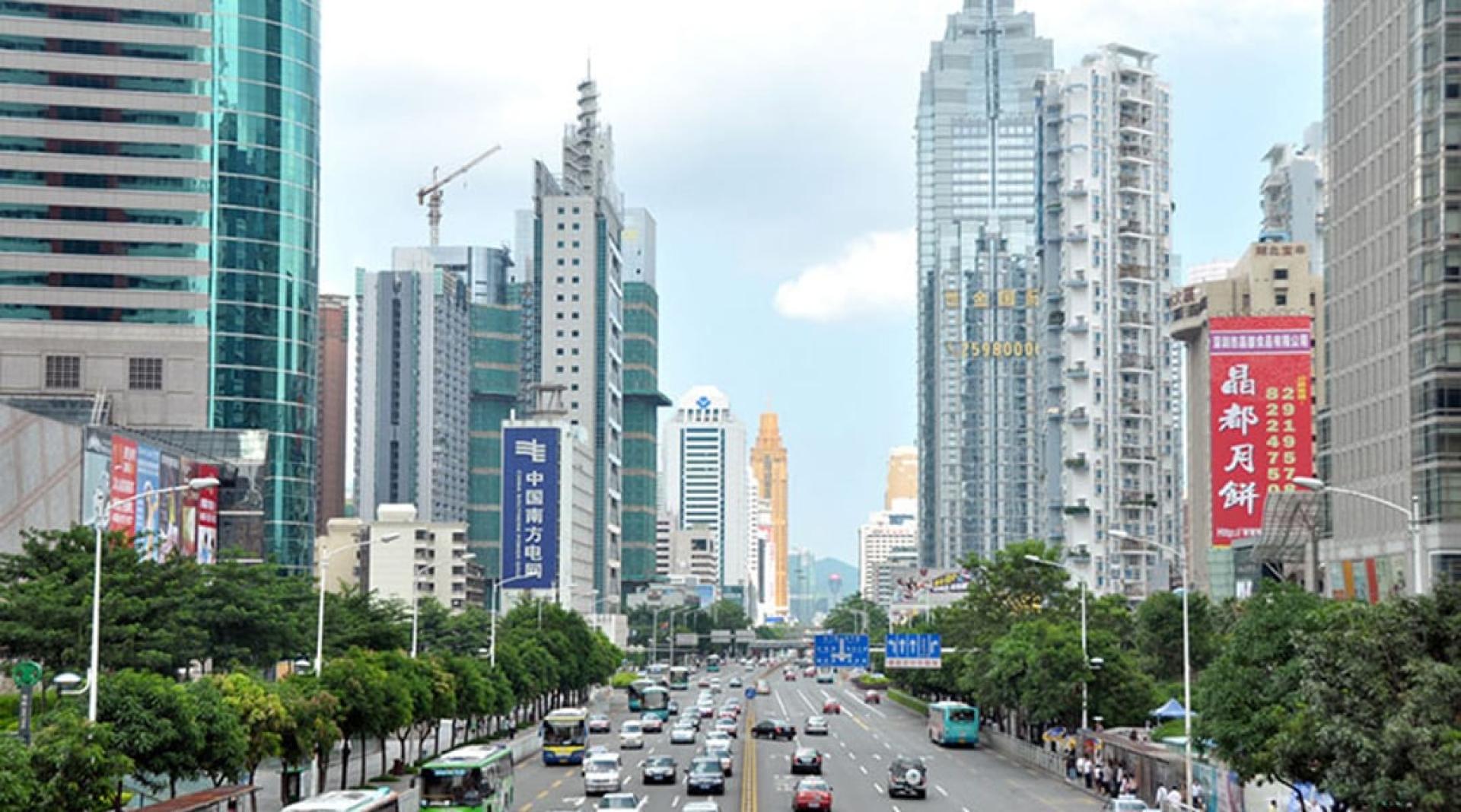 深圳市区风貌。