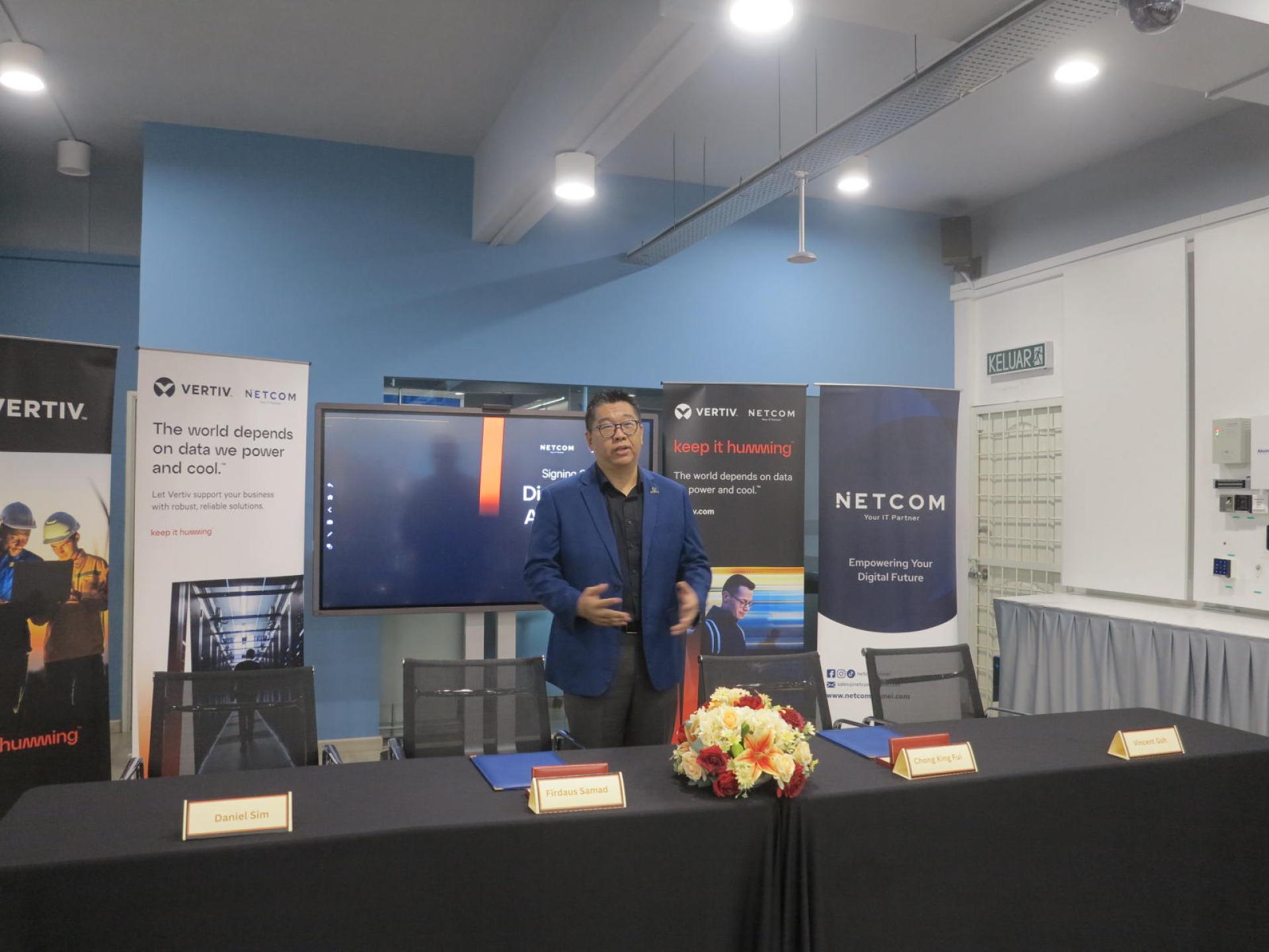 Vertiv 亚洲 IT 分销及合作伙伴高级总监沈象良在会上发言