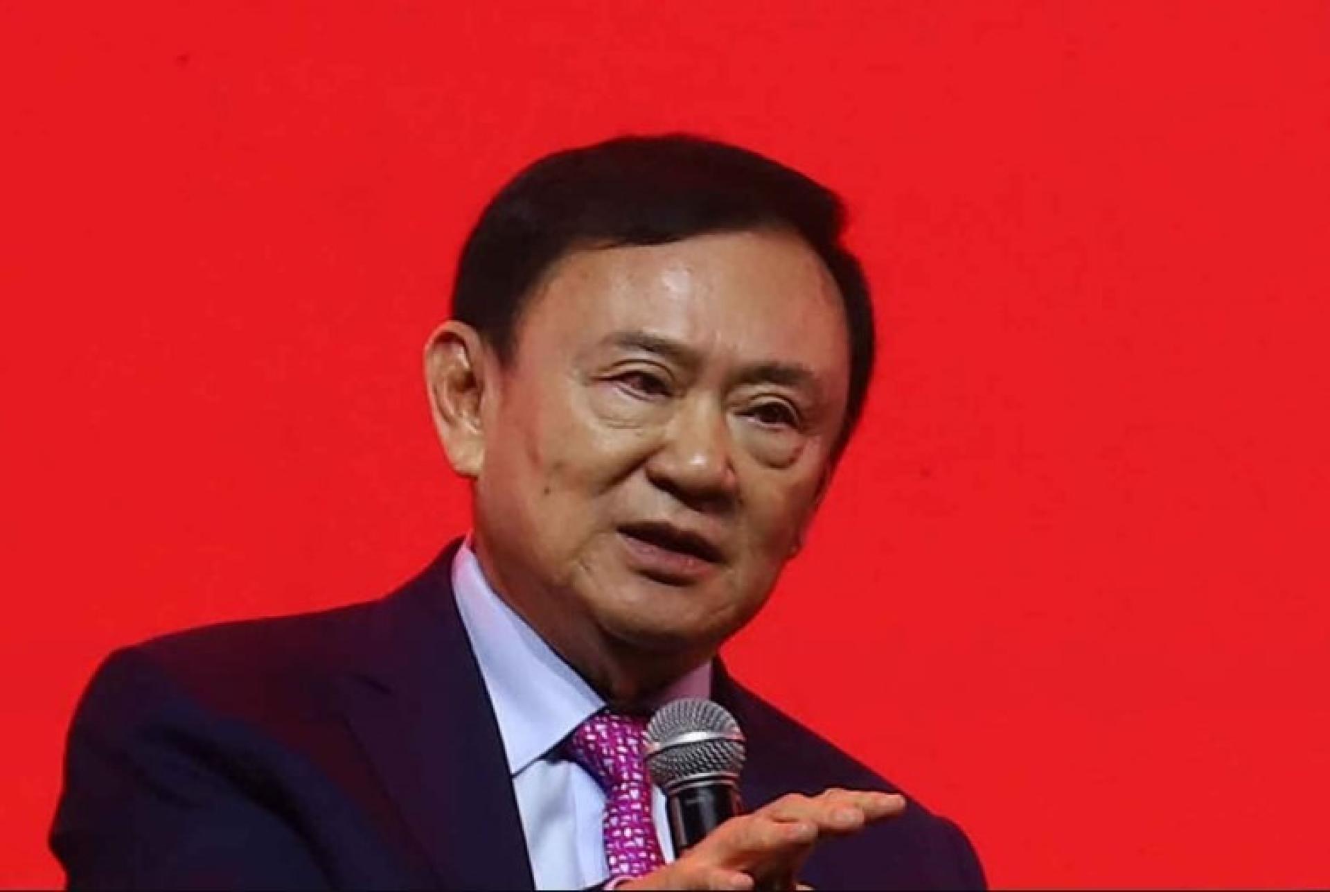 前总理他信·西那瓦今年7月在曼谷分享对软实力的看法。
