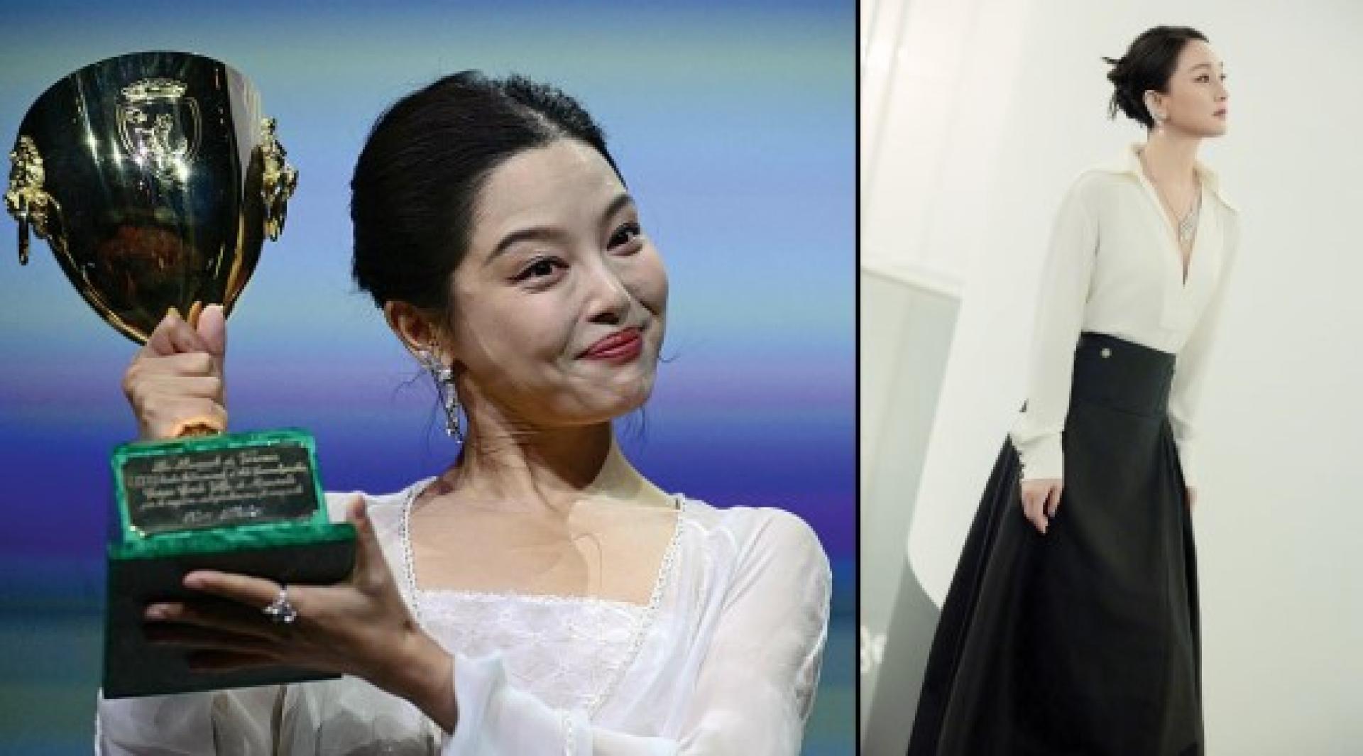 辛芷蕾（左）成为继巩俐、叶德娴后，第3位华人威尼斯影后。周迅（右）被指推掉夺后的机会。
