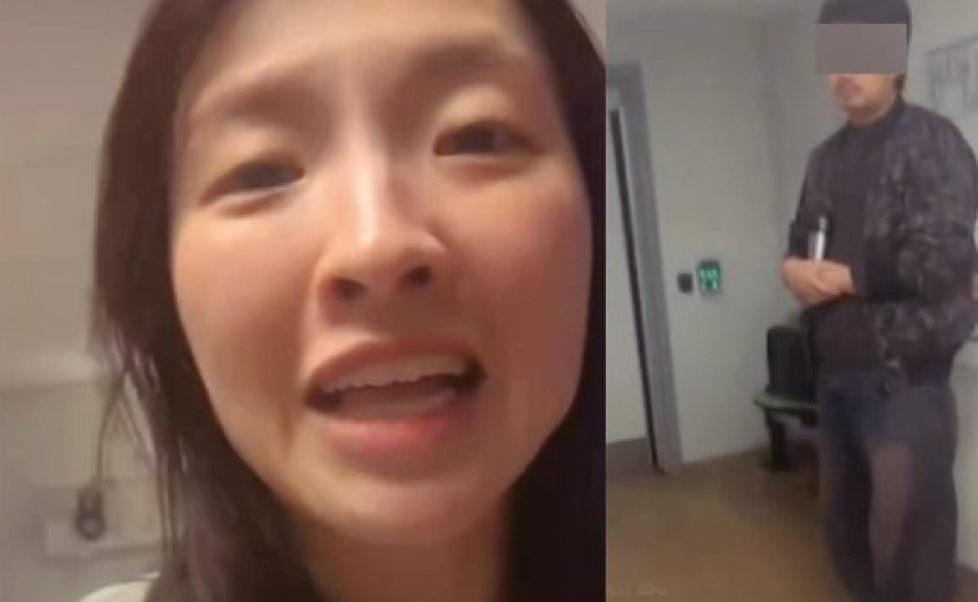 林欣彤突然在IG直播情绪失控，惊恐大喊“有人要杀我”，并拍下一名胡须男子。