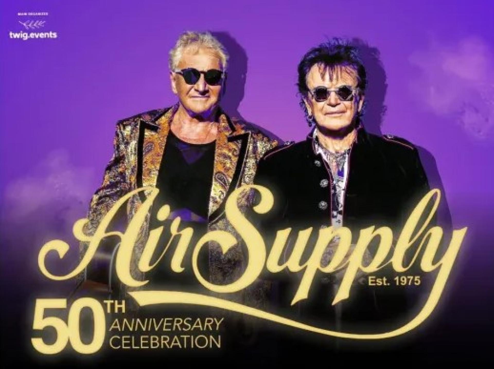 Air Supply 50周年纪念演唱会官方海报。
