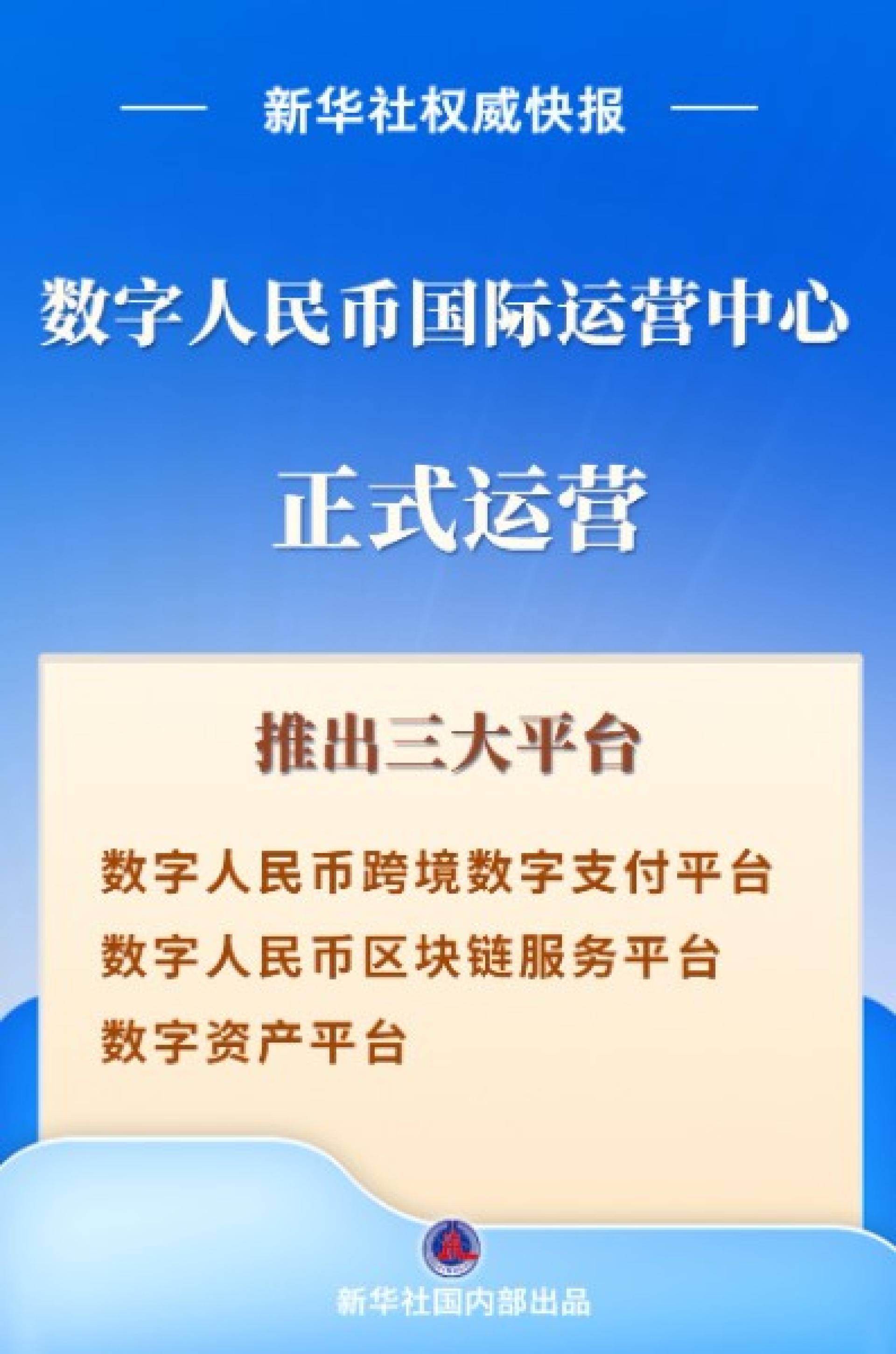 数字人民币国际运营中心落户上海。