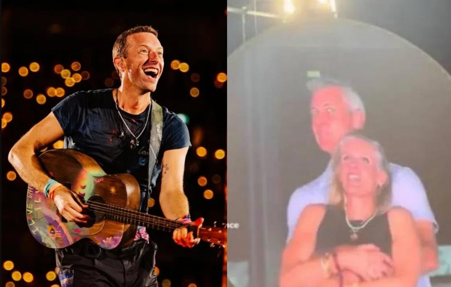 美国科技公司已婚执行长在Coldplay（左图）演唱会上与公司人力资源总监偷情被抓包。