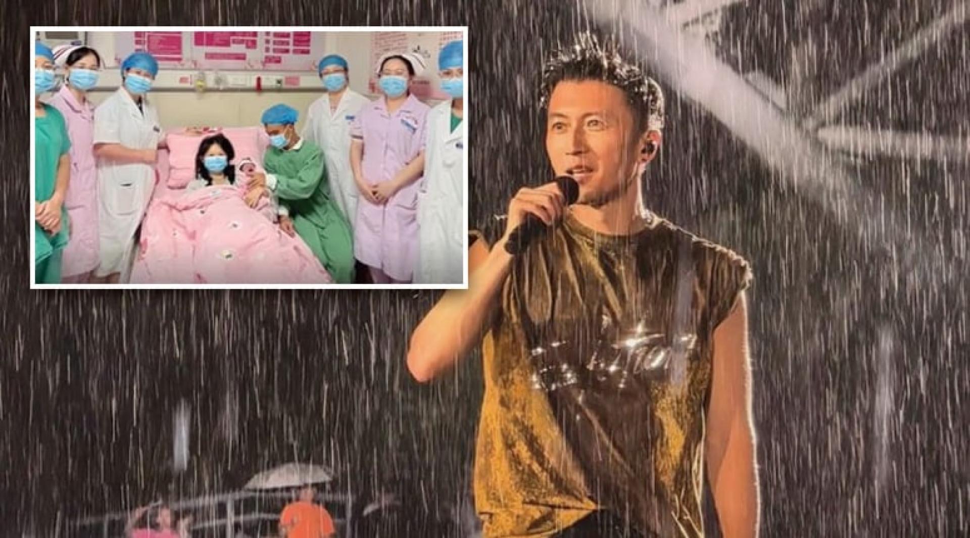 （小图）有孕妇于桦加沙当天产子，为宝宝改名“霆锋”。谢霆锋留言希望小霆锋健康快乐成长。