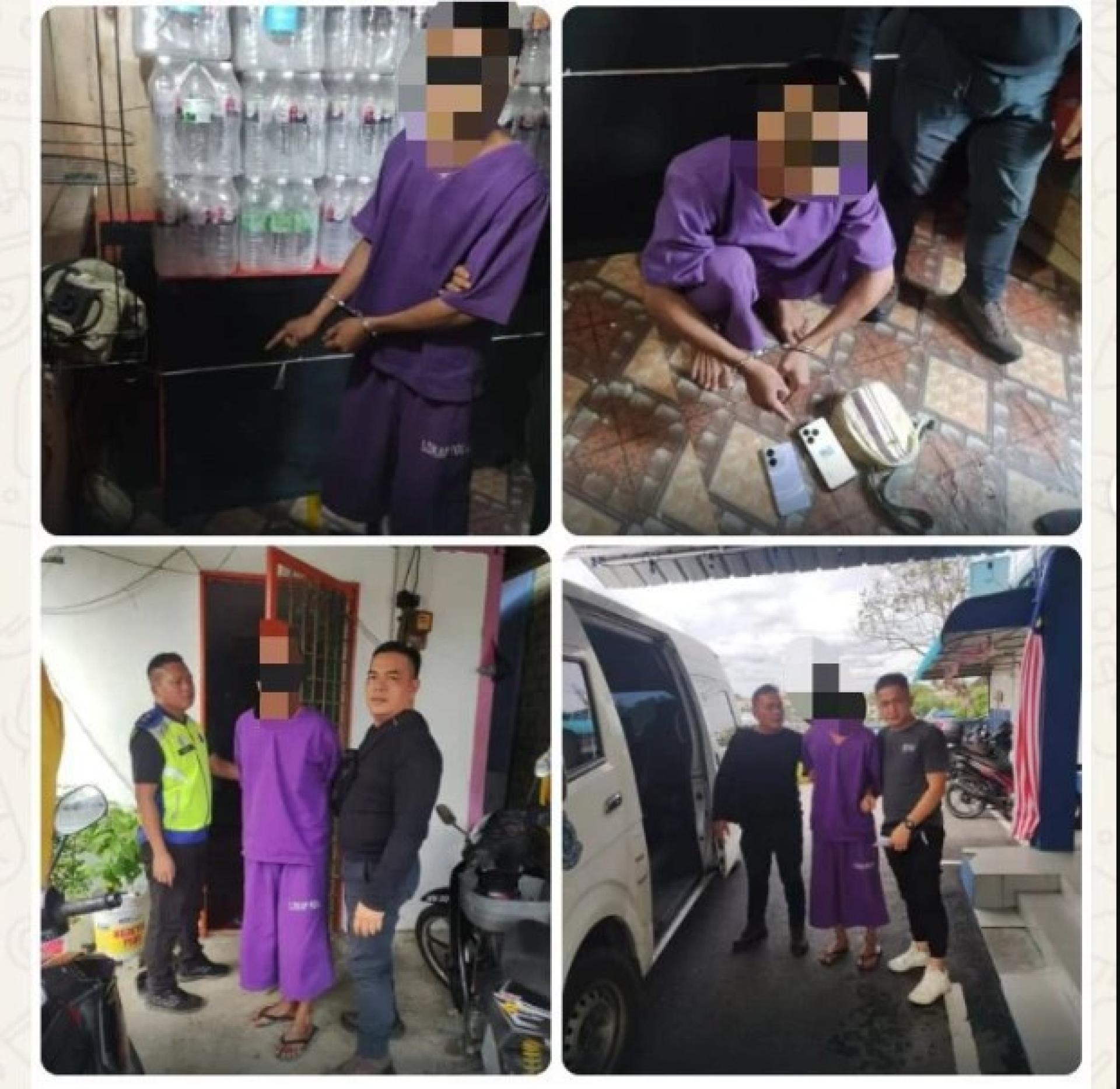 两名男子因涉嫌闯入甲望格里加村（Kampung Gerigat）一住家盗窃，于周四被警方逮捕。