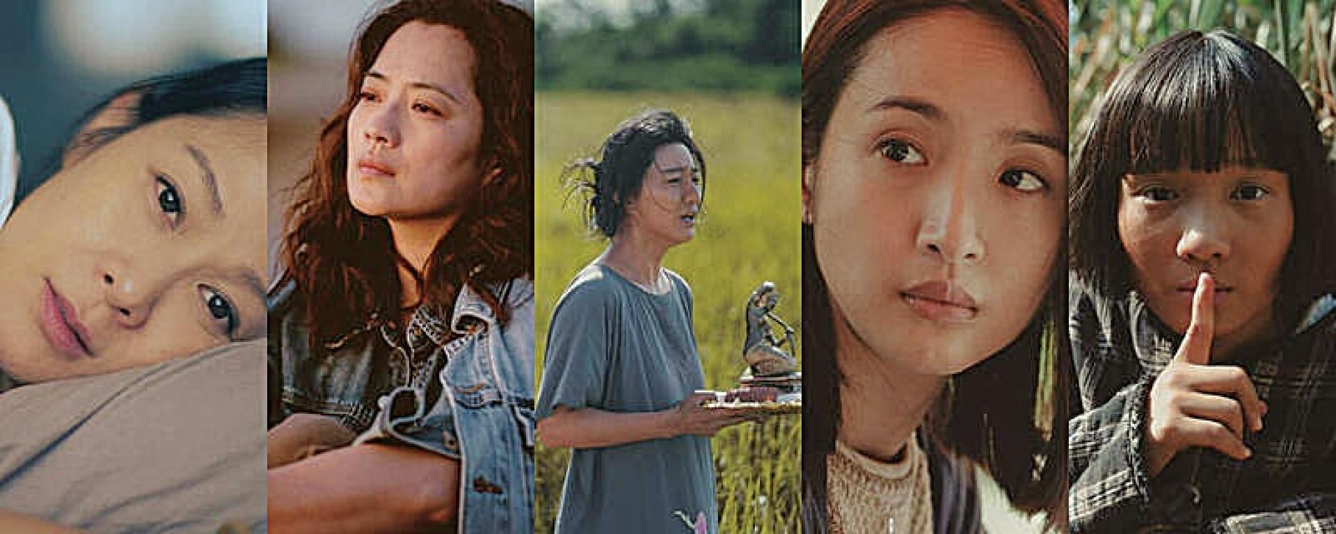 刘若英（左起）、高伊玲、范冰冰、林依晨、方郁婷入围最佳女主角奖。