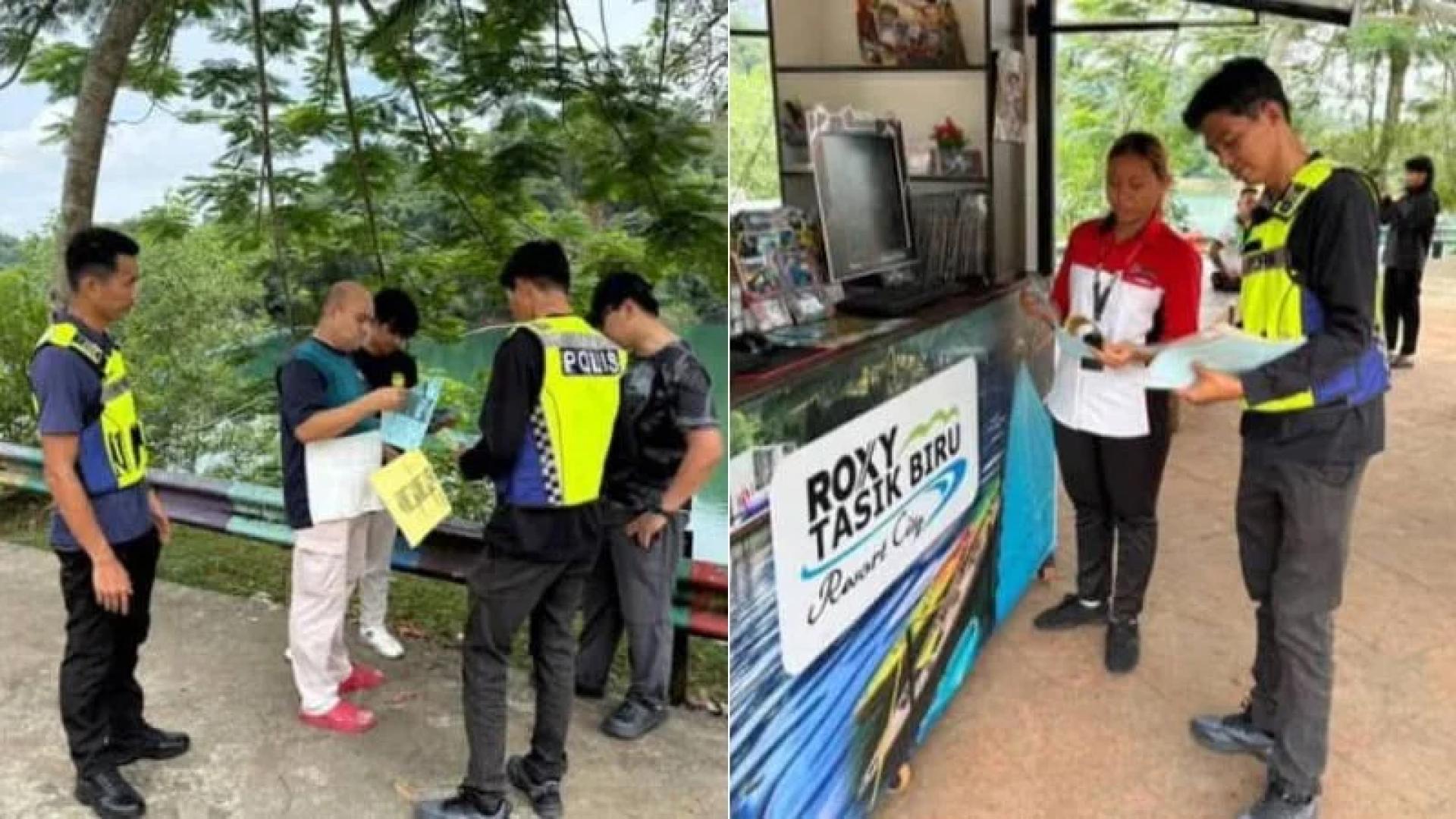 Bahagian Siasatan Jenayah Komersial Daerah (BSJKD) Bau melaksanakan Program Meet and Greet serta Ceramah Kesedaran Jenayah Komersil di Tasik Biru dan sekitar Pekan Bau.