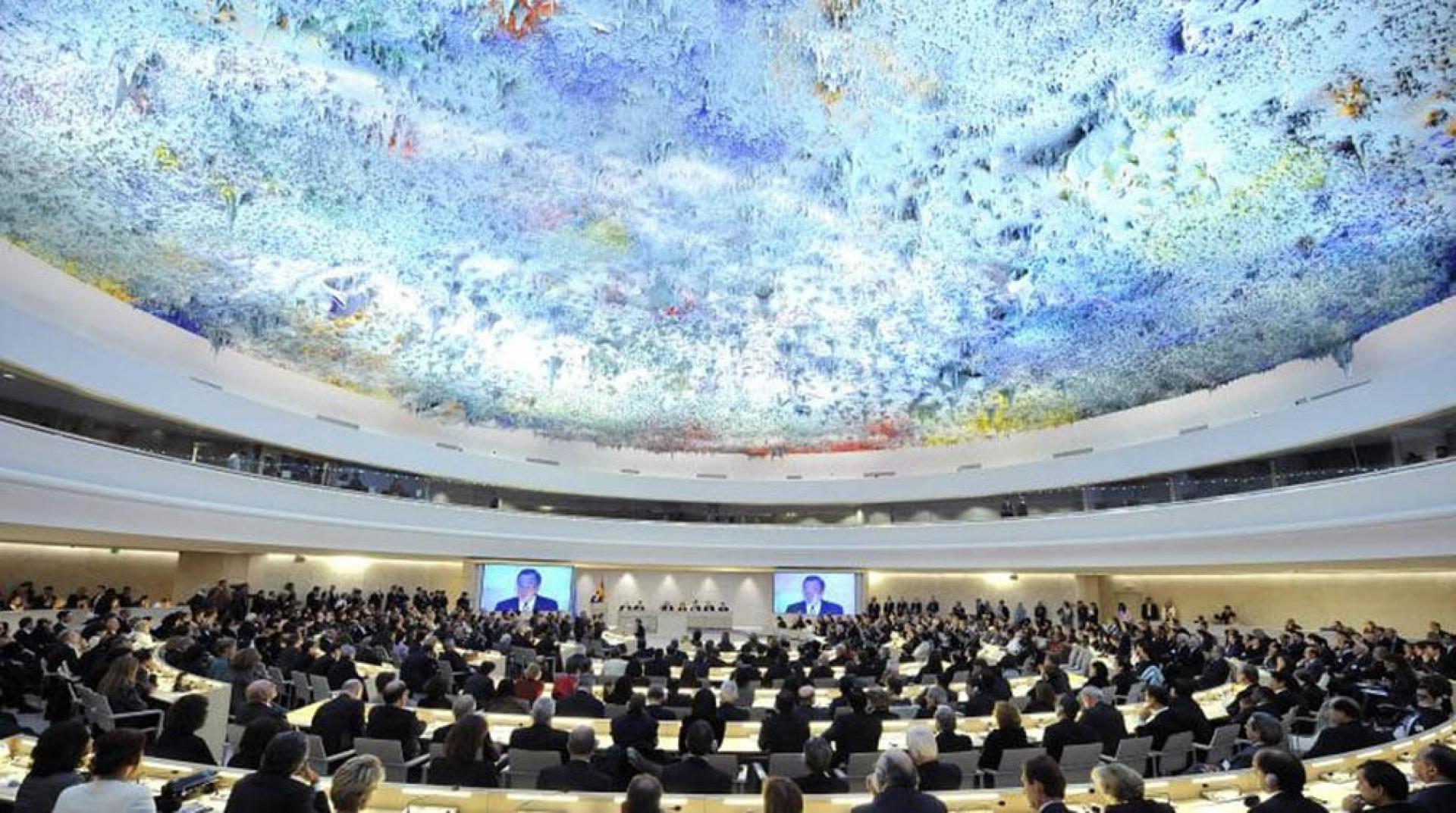 联合国人权理事会会议。（档案照）