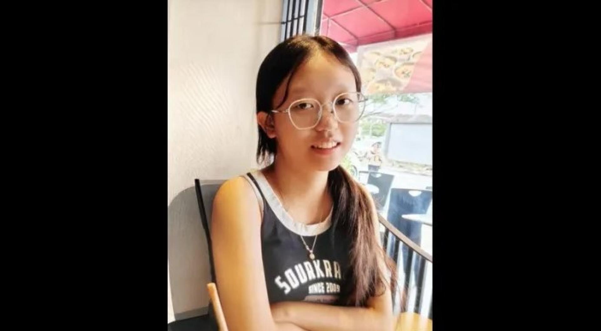 失踪少女张嘉欣（译音Fenny Chong Jia Xin）。