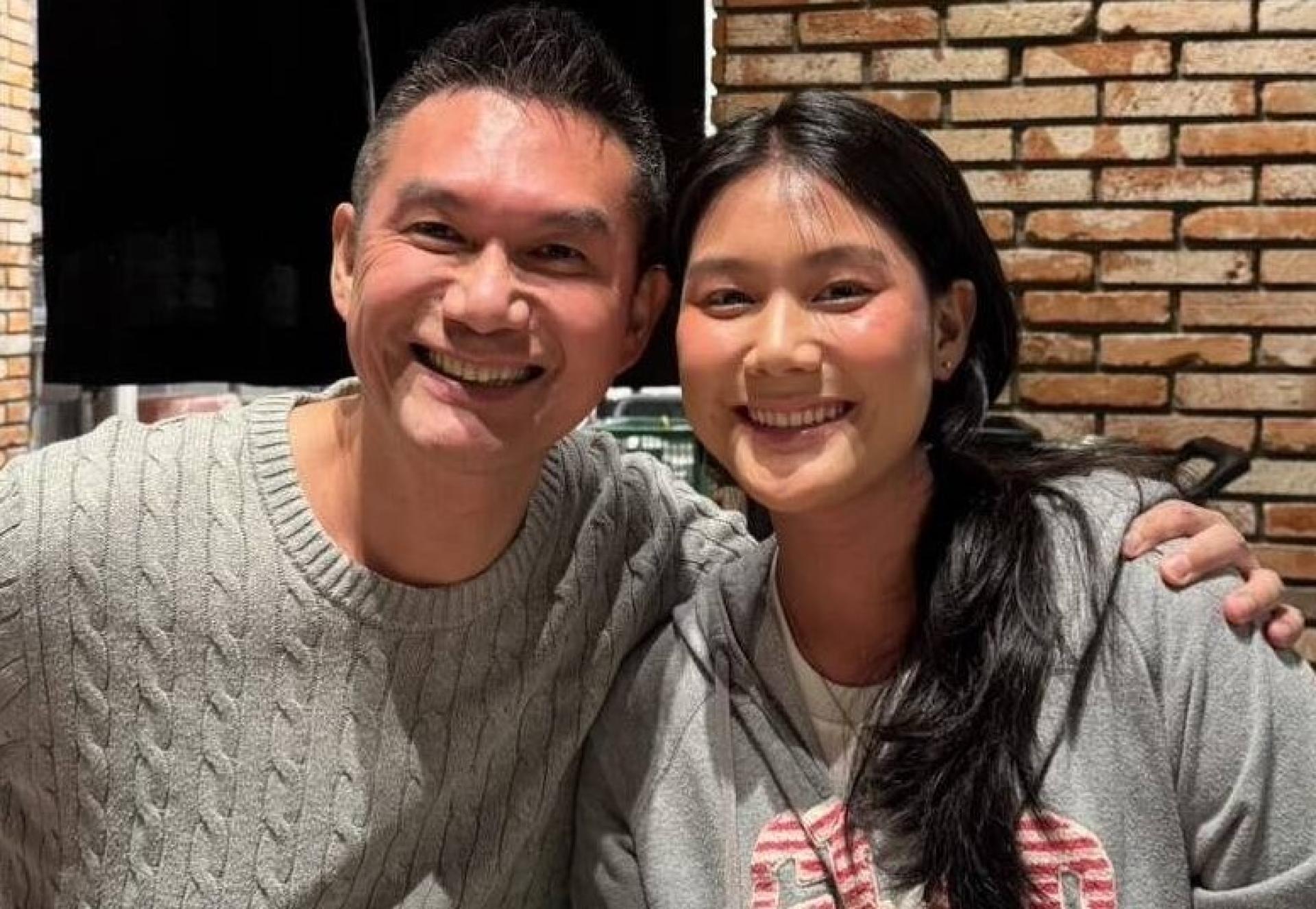 何戎同框女儿，基因神复制。