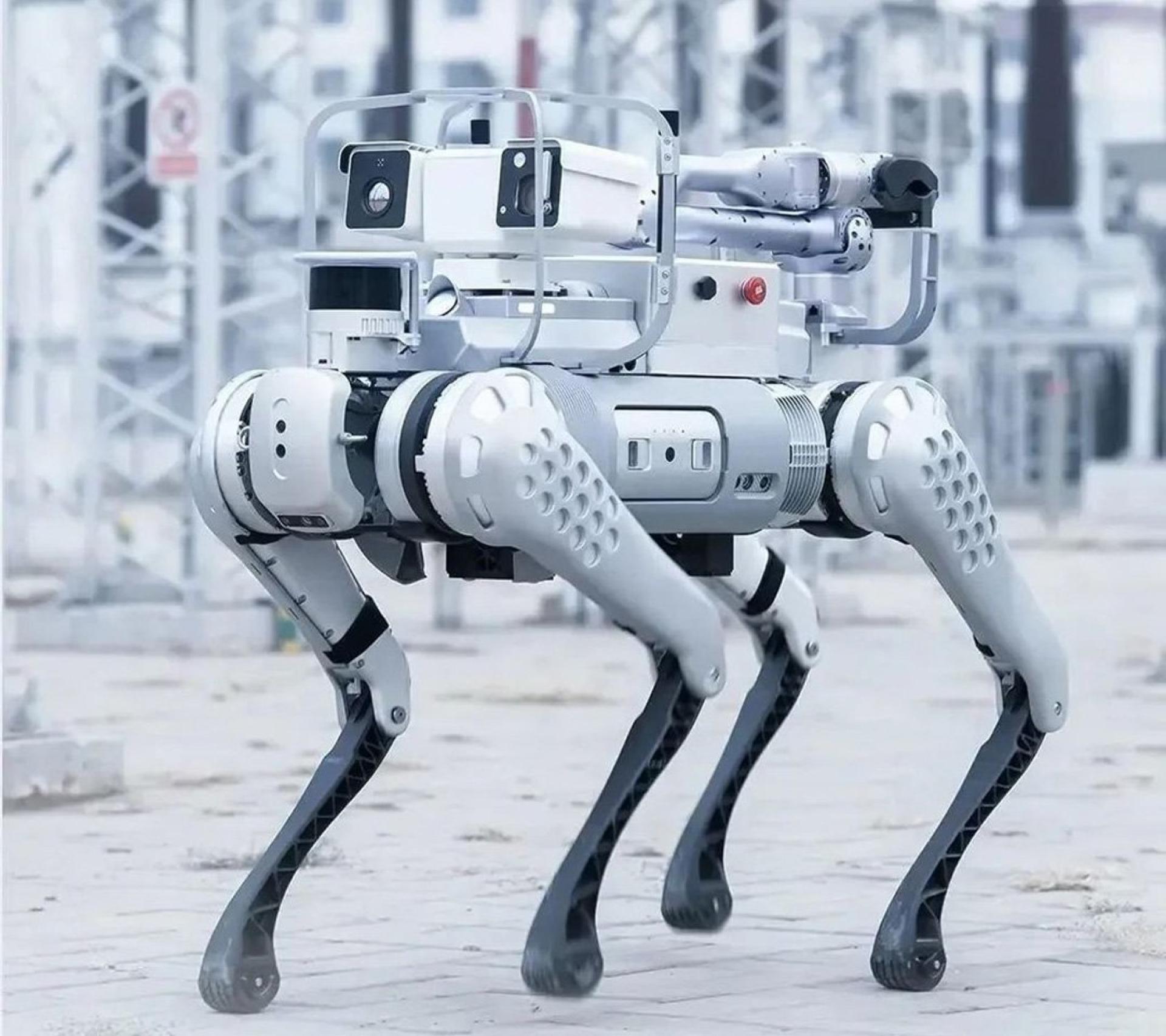 宇树科技生产的侦察机械狗。