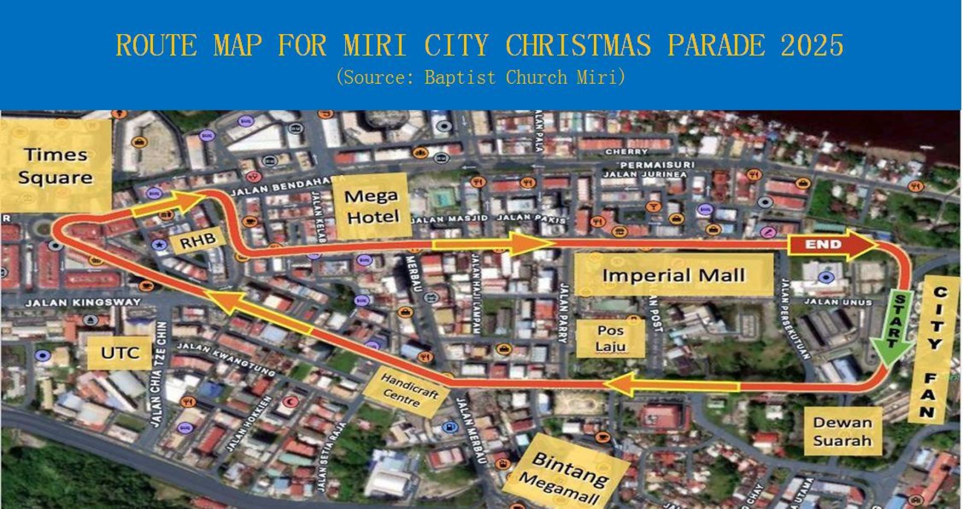 图为游行路线图。