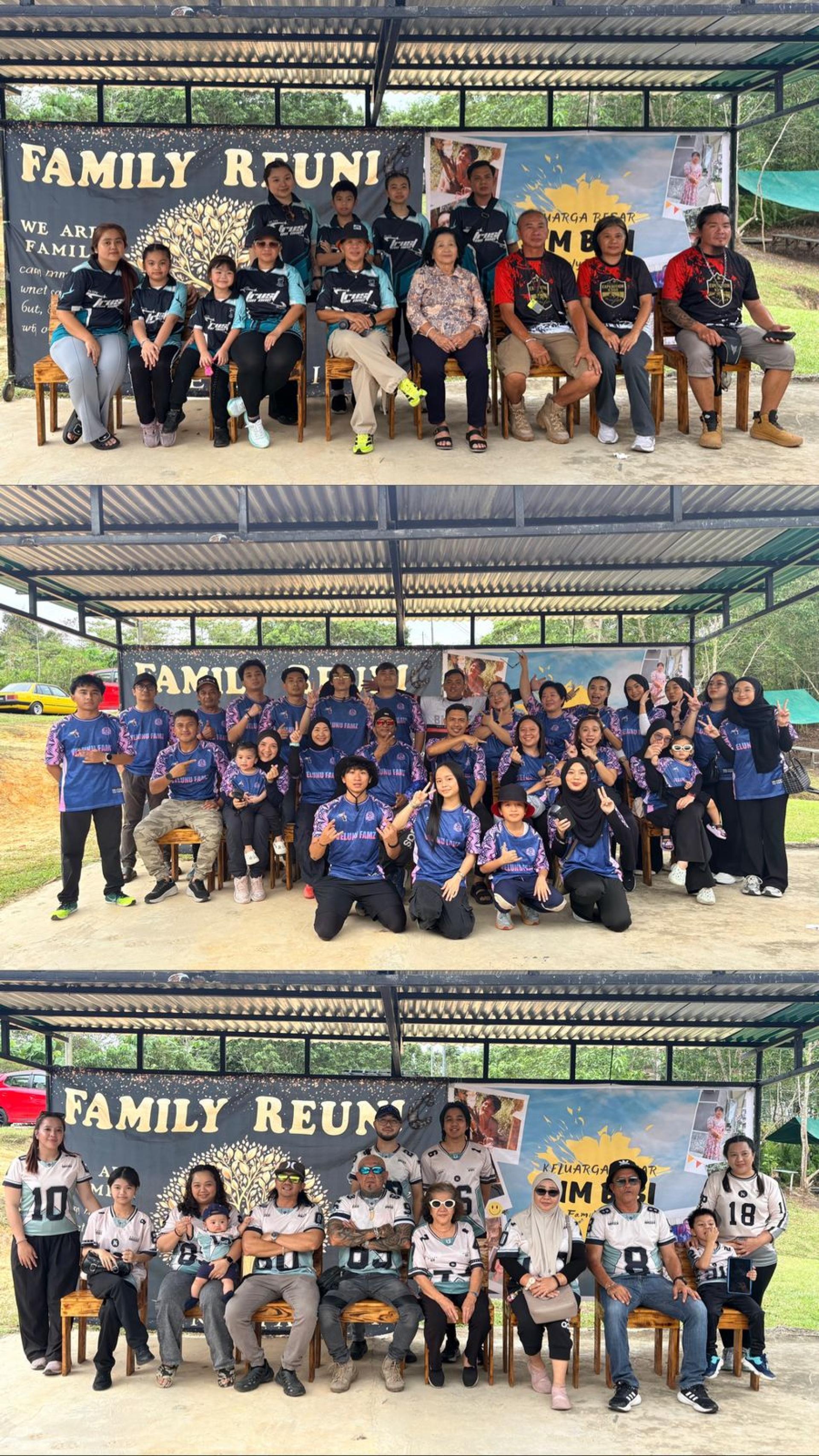 Bidin Sim Bibi 和 Yawin Lingga 两大家族齐聚合影