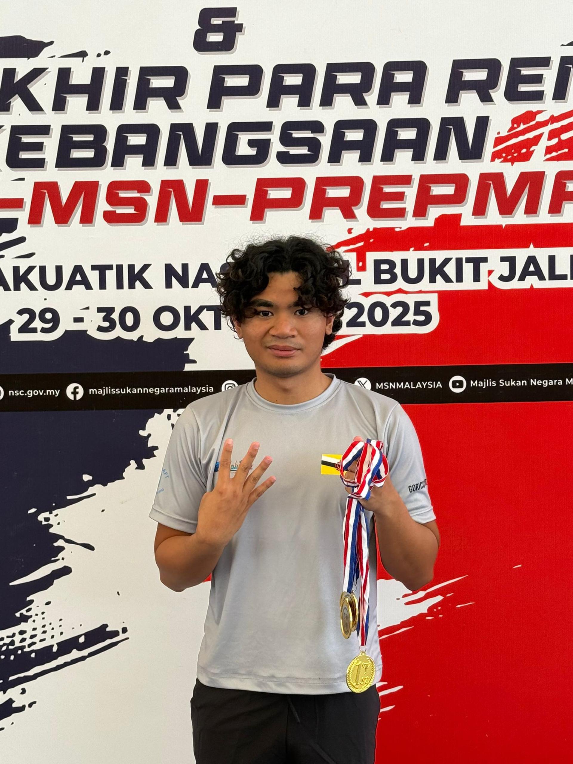 Md Danial Hakim Harjimmey 夺得4面金牌