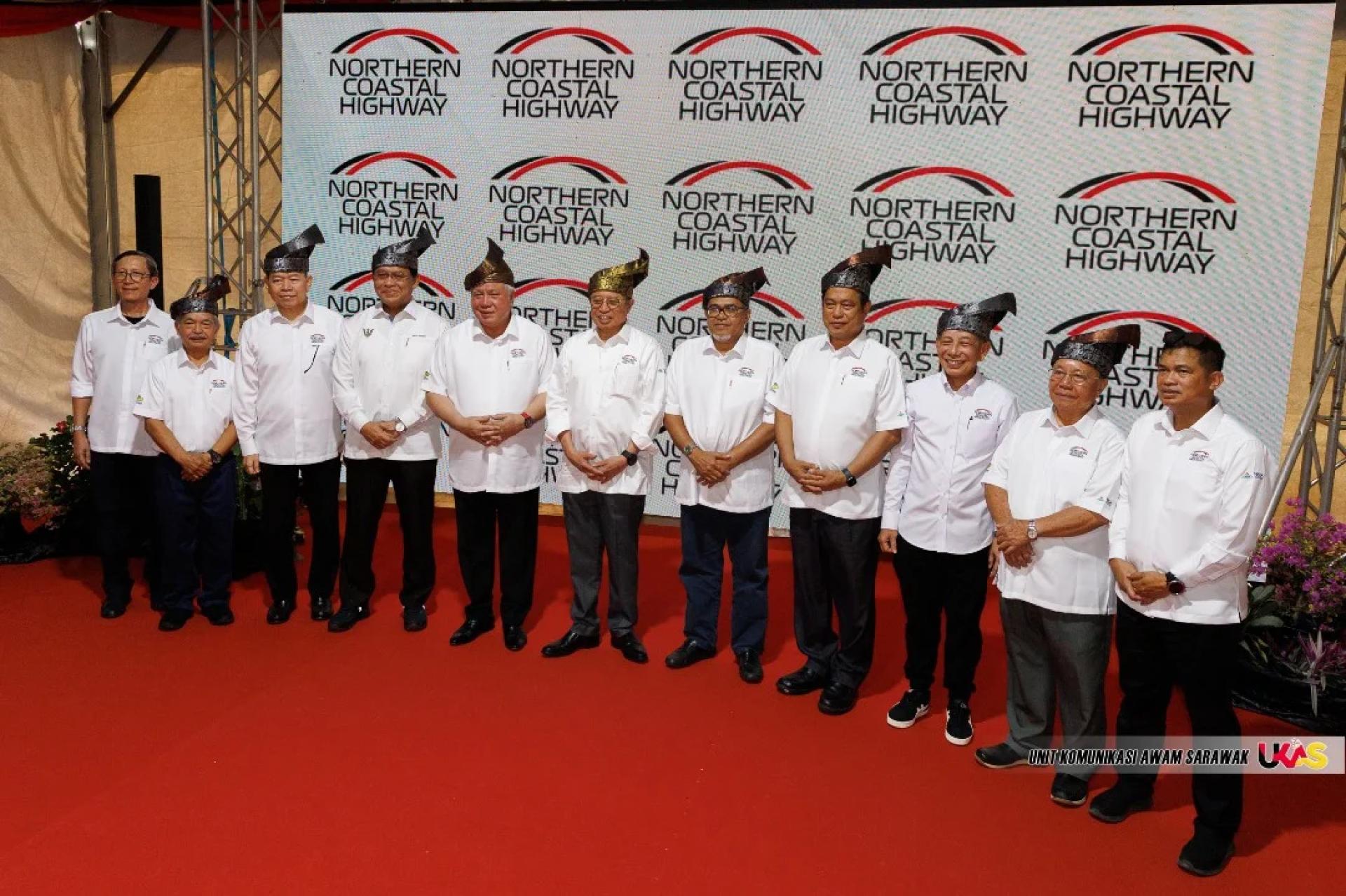 Abang Johari (centre) alongside distinguished guests attend the launching of the NCH project. - Photo: UKAS