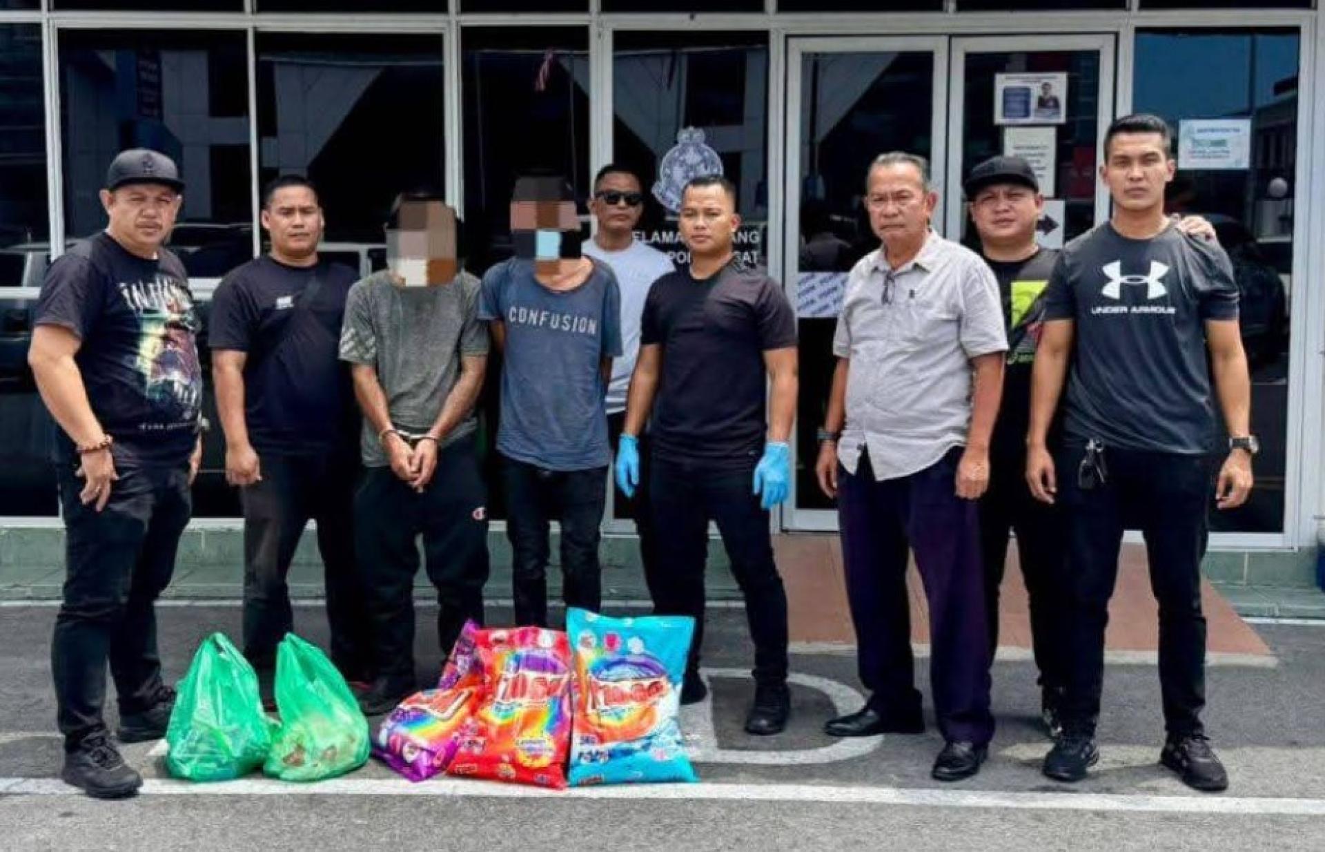 两名涉嫌入屋行窃案的被捕嫌犯。