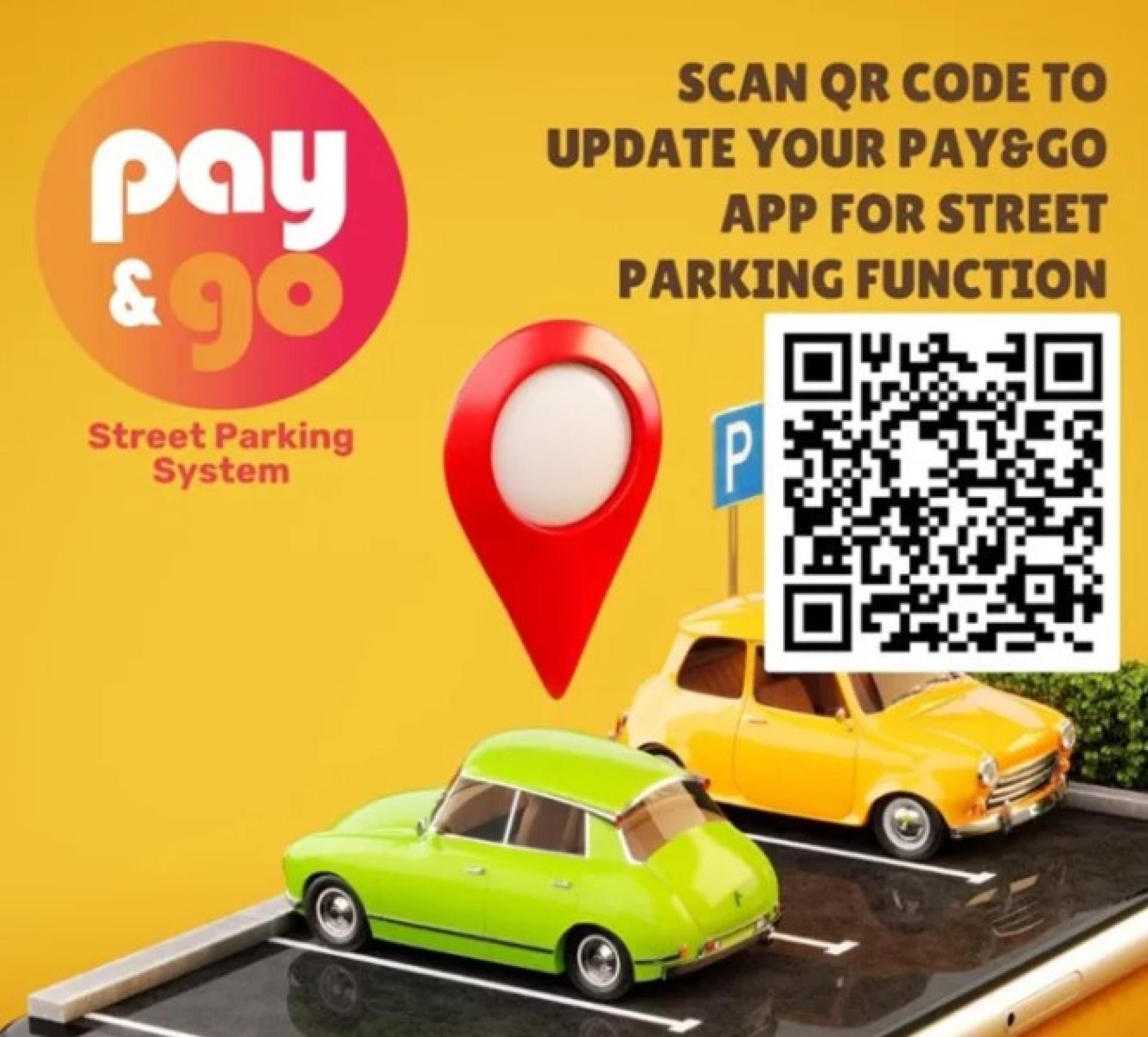 古晋智慧泊车系统“Pay & Go”示意图。