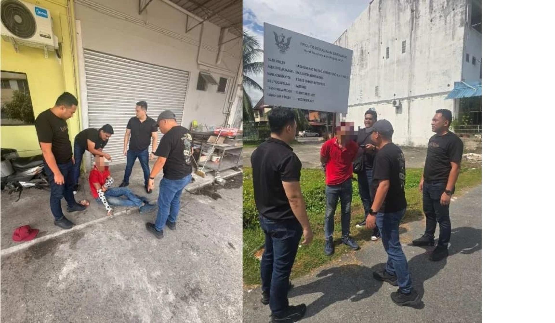 男子遭到警方逮捕归案。