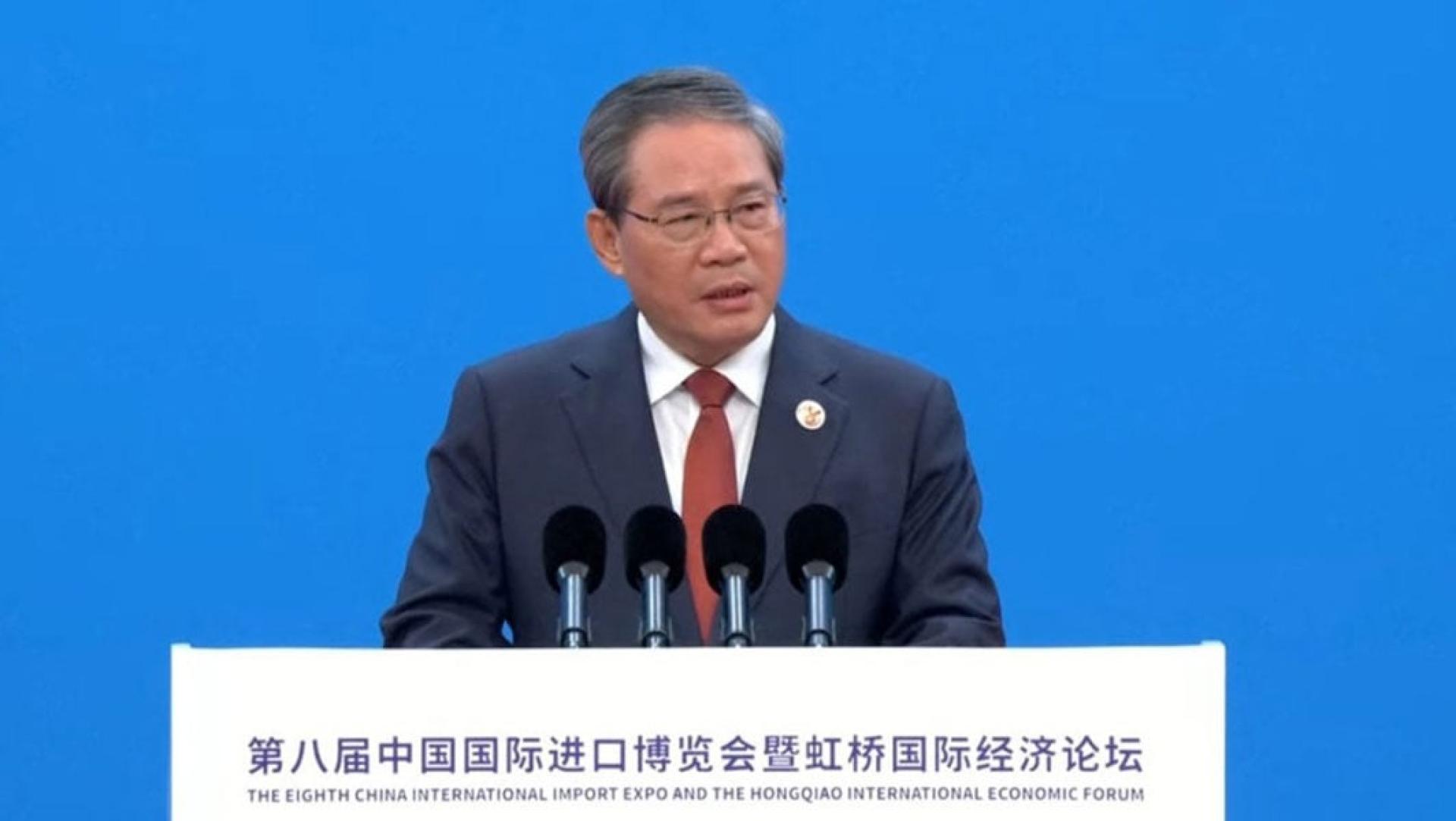 李强出席第8届进博会开幕仪式及相关活动，并发表主旨演讲。