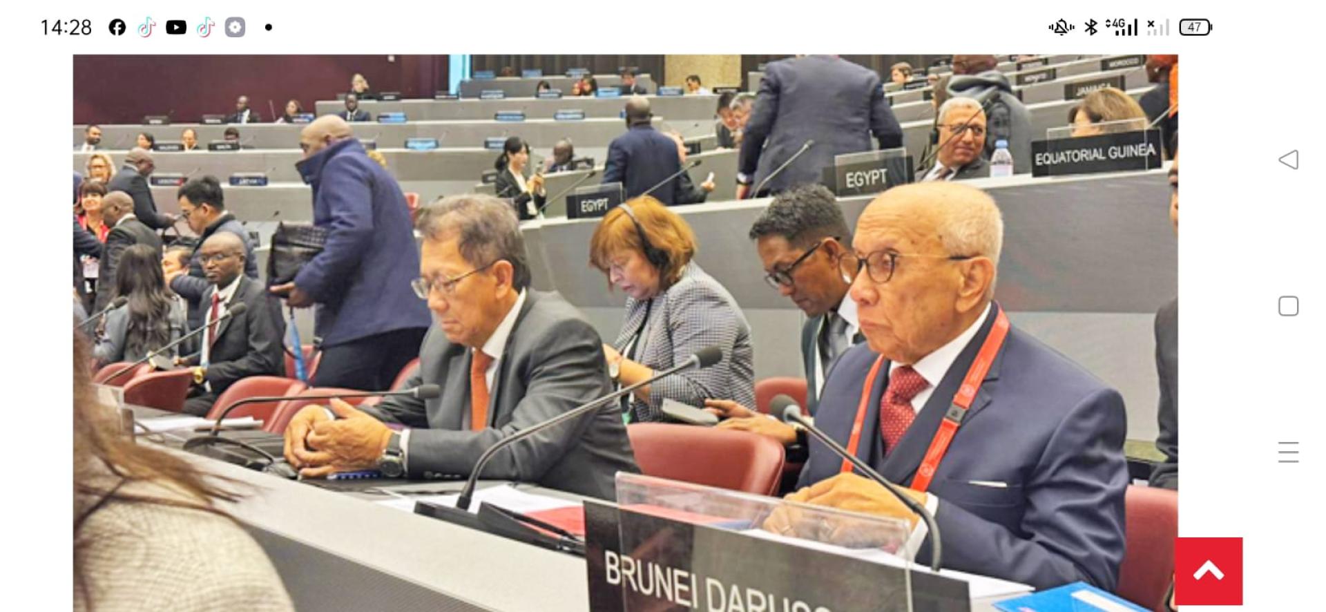 汶莱国会议长丕显阿都拉曼出席151届各国议会联盟大会