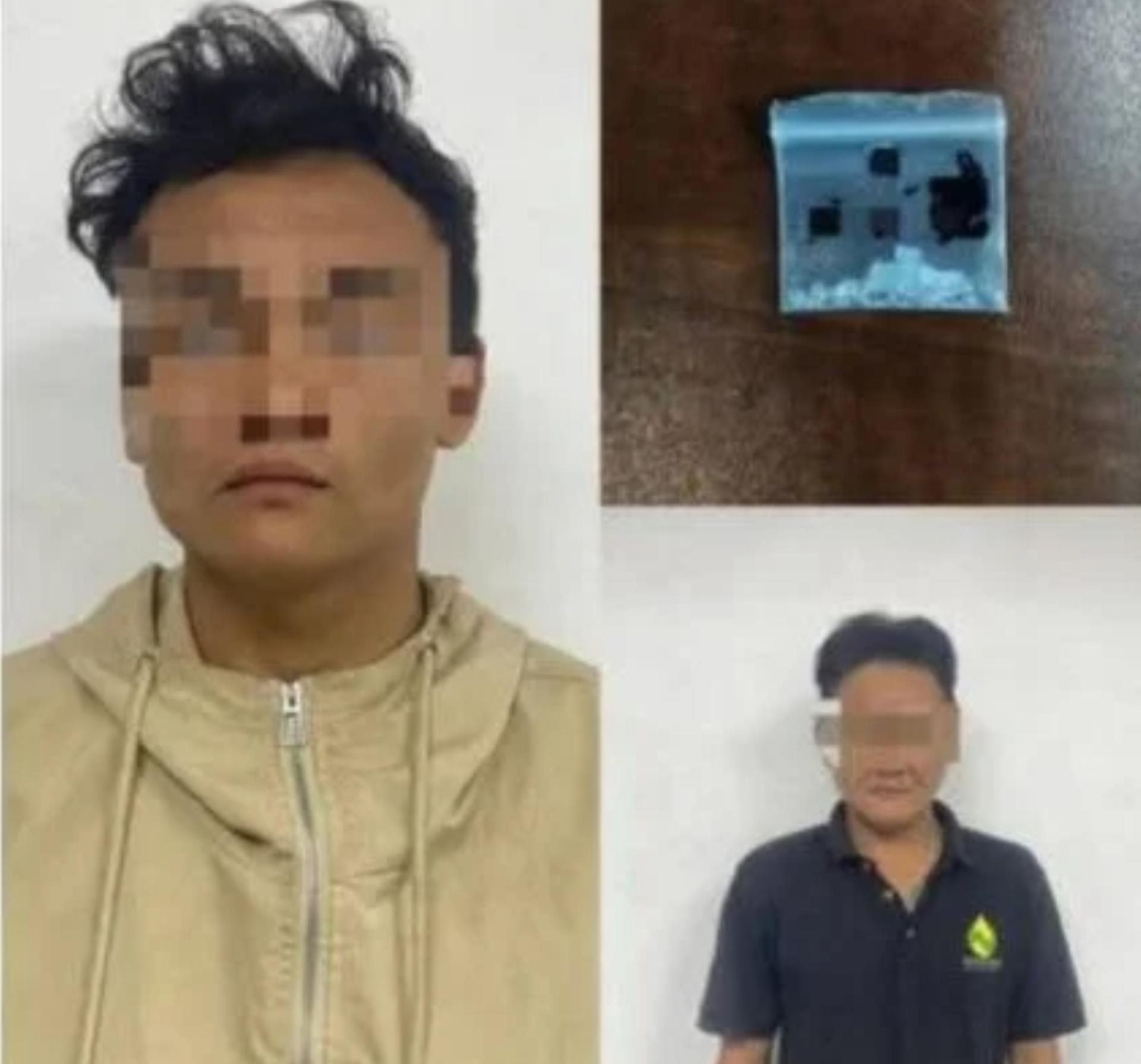 两名男子涉嫌吸毒遭警方展开的行动中逮捕。