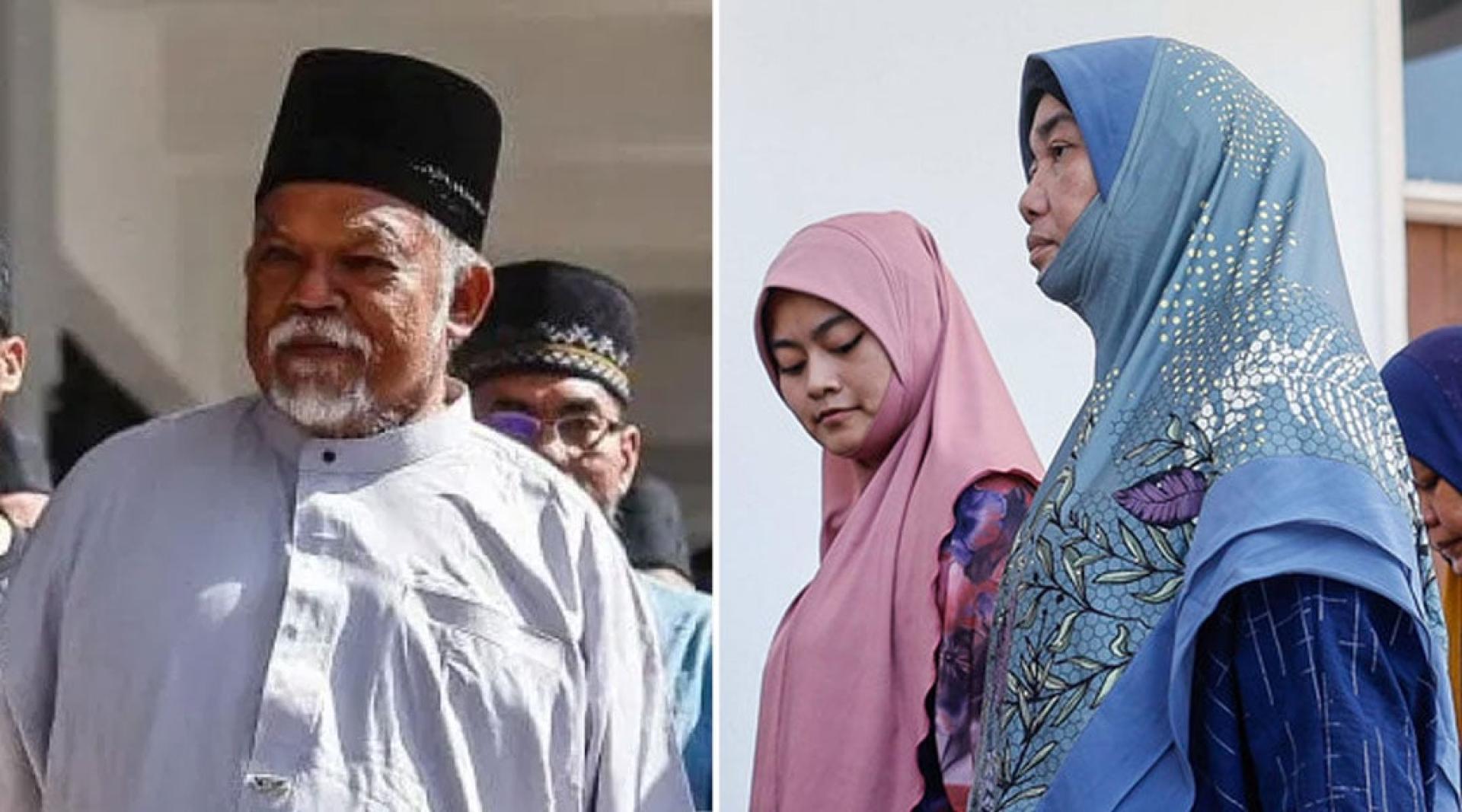 GISBH总执行长拿督纳斯鲁丁（左图）和妻子阿祖拉（右图、中间）。（档案照）