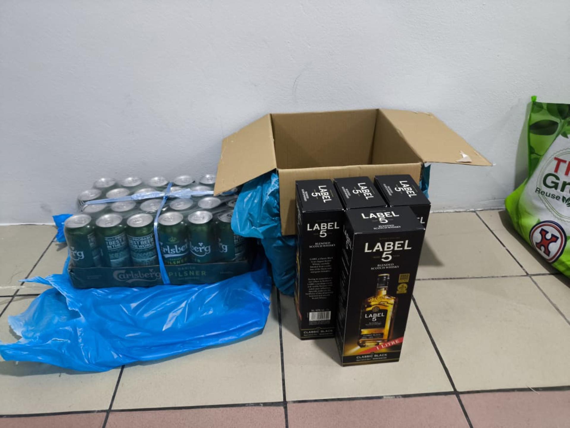 警方查获的酒精饮料