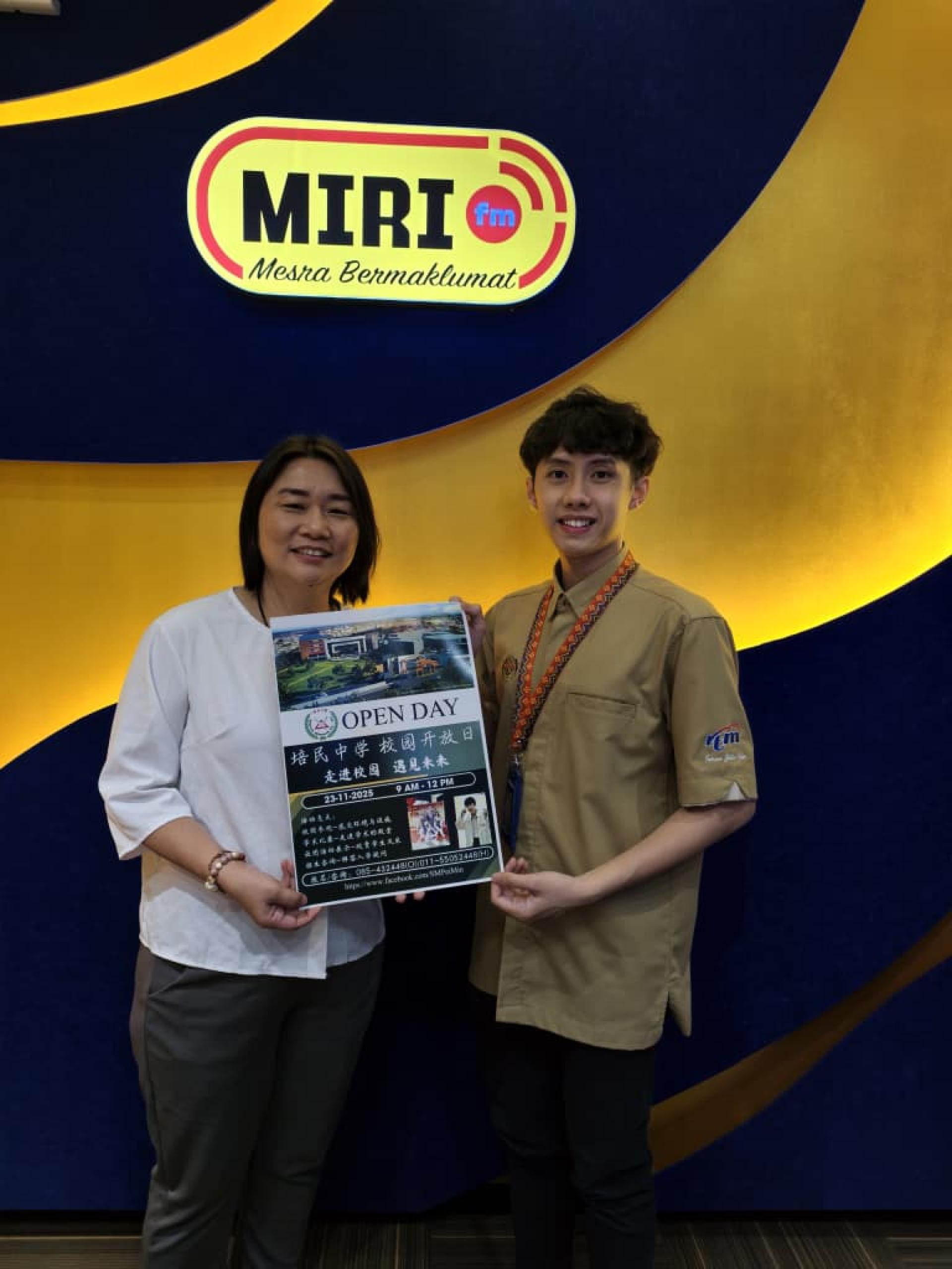 培中将于11月23日举办校园开放日。图左为培中校长贝美娇，图右为美里电台DJ周靖。