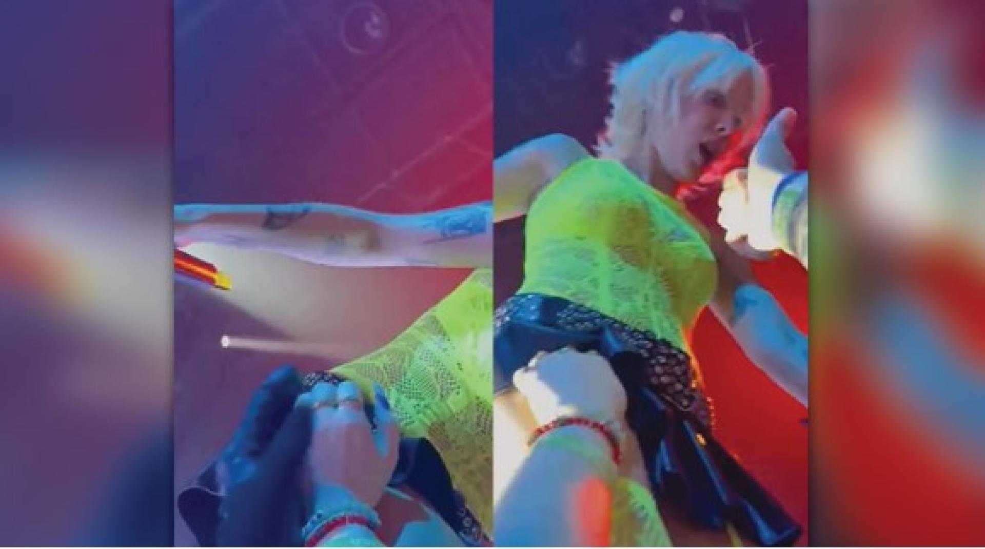 海尔希在演唱会上遭遇歌迷咸猪手。