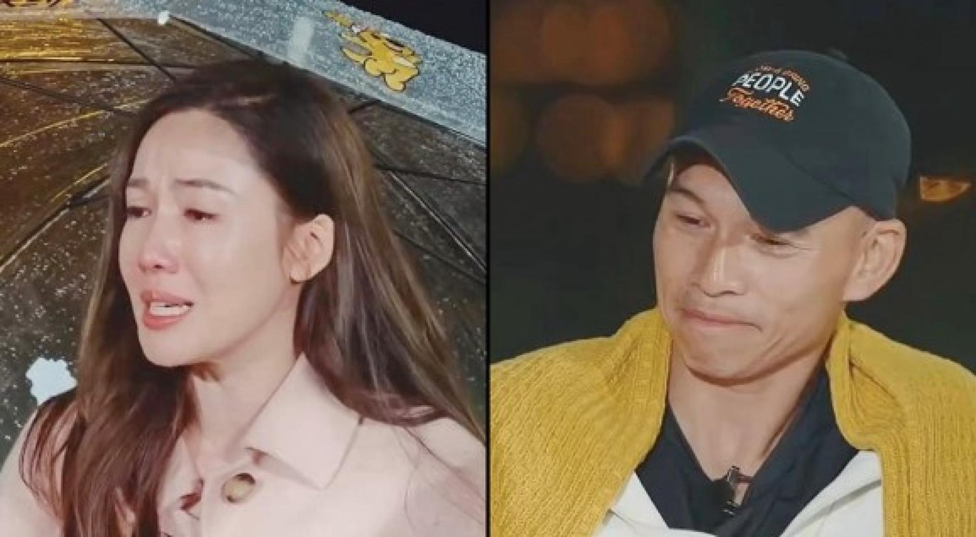 （左）李施嬅说到爆哭。（右）车崇健当时没有陪伴在李施嬅身边。