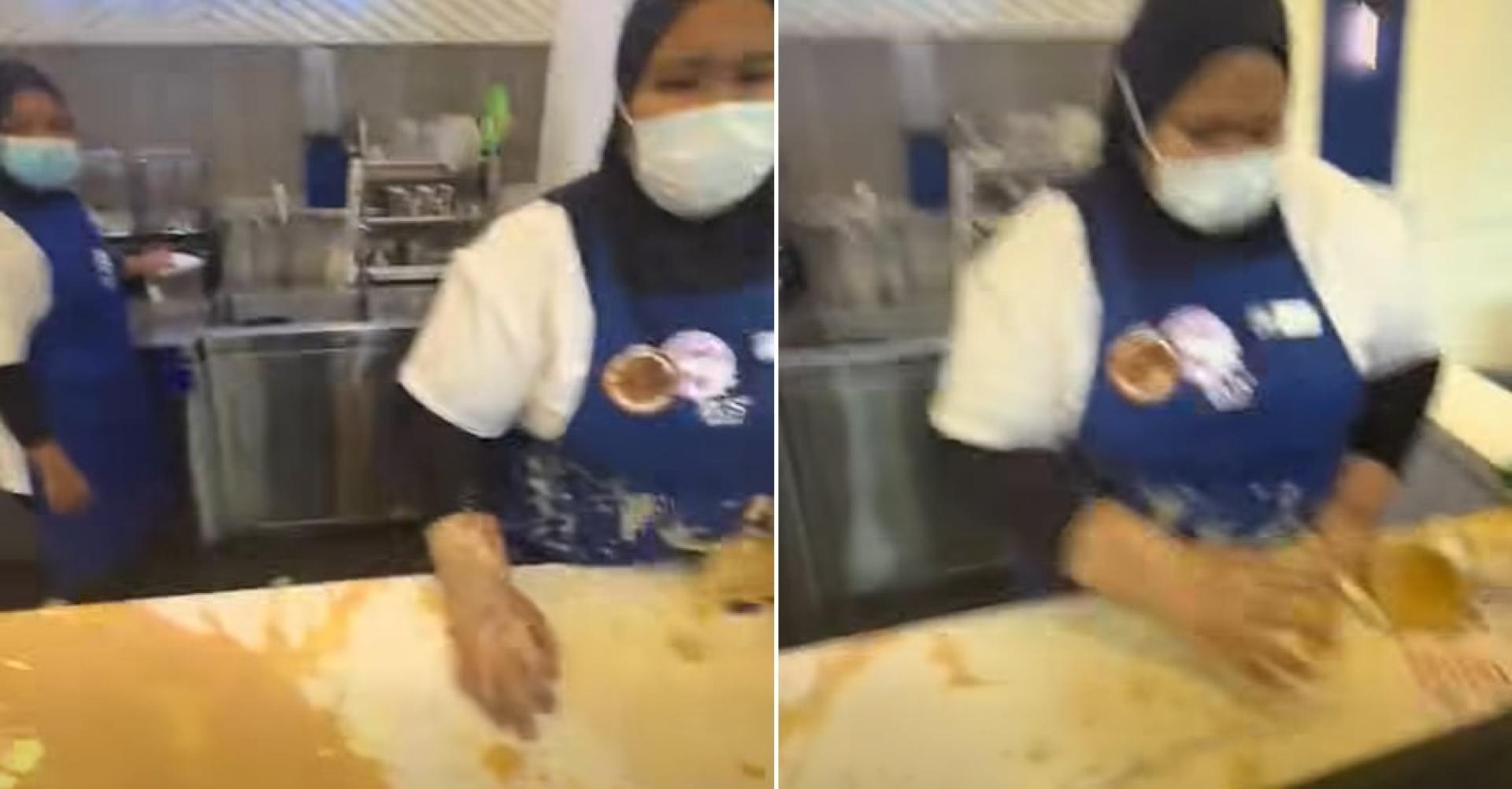 一名疑似中国籍女子日前在连锁咖啡品牌ZUS门市内情绪失控，因与店员发生口角而闹上冲突，最终更将咖啡与玻璃容器砸向店员。（视频截图）