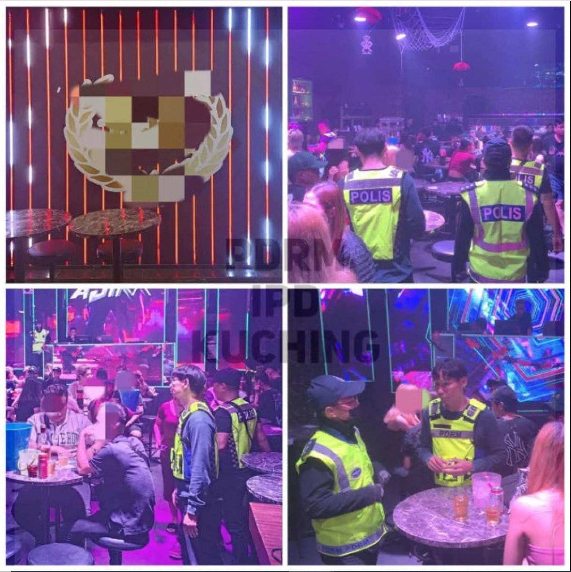 古晋NCID官员在浮罗岸某娱乐中心展开突袭。