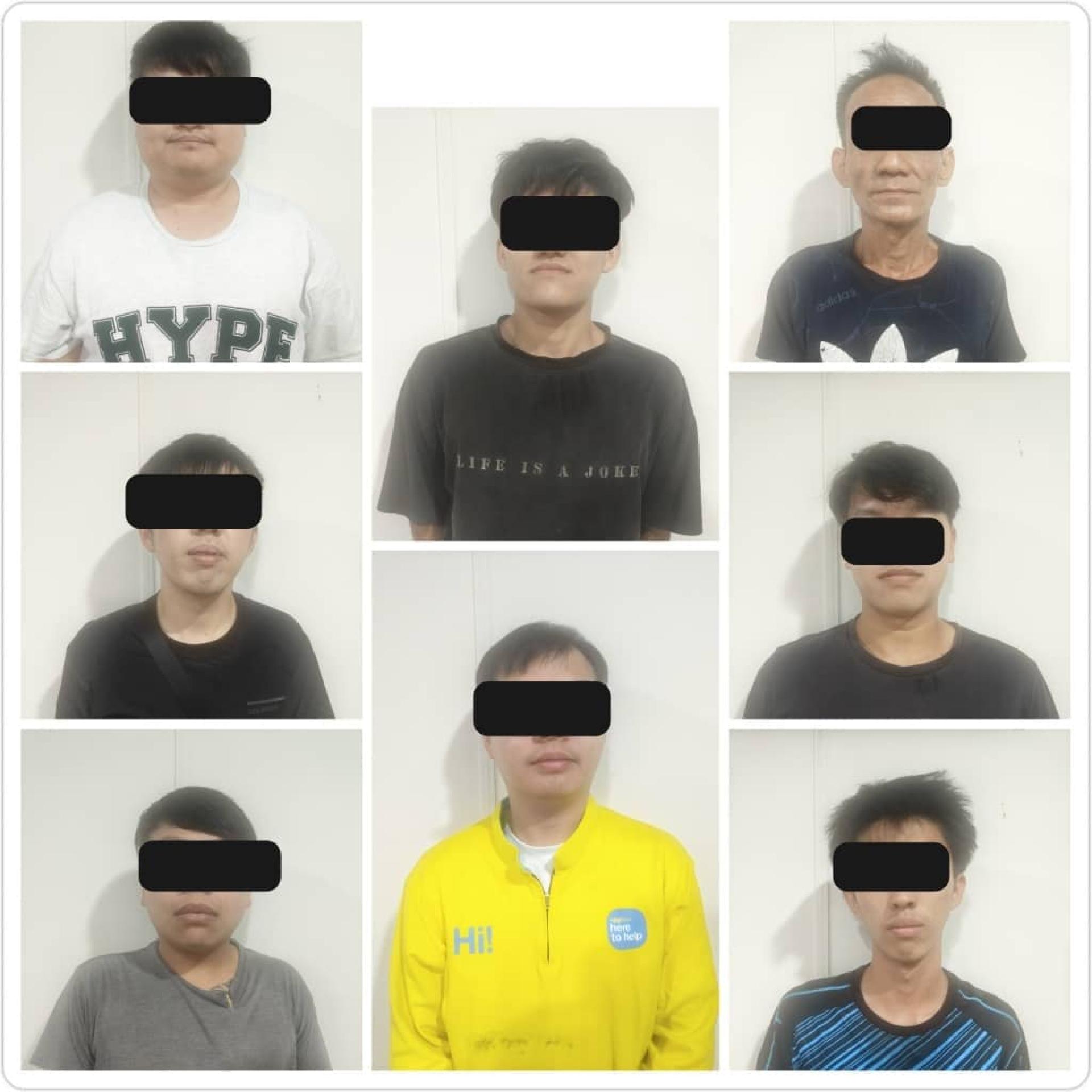 8名疑涉及非法挖矿活动的男子目前在警方扣查中。