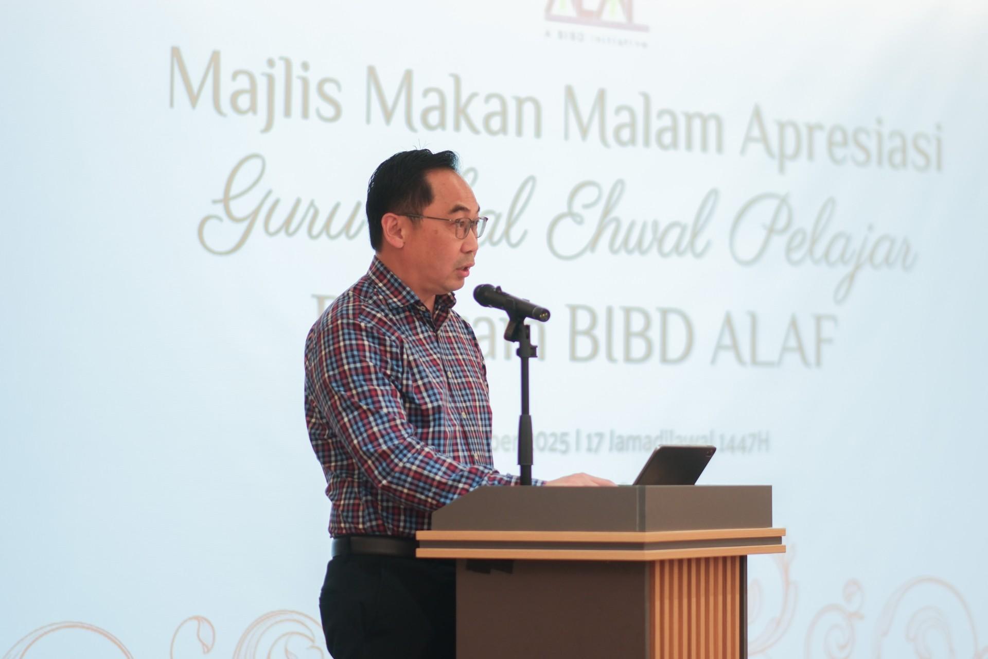 BIBD政府关系及特别项目代理主管祖尔哈兹兰萨在致欢迎辞