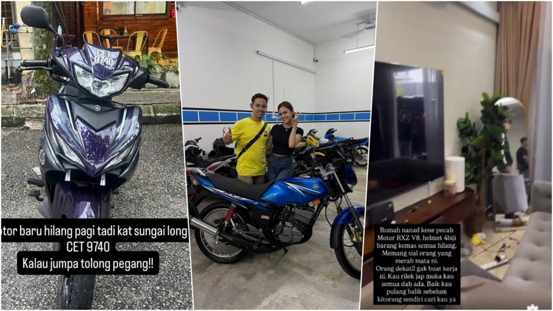 网红在脸书贴上住家遇劫，摩托车被偷走的消息，并促请民众若发现有人脱售贼赃，可联系他们夫妇倆。（取自Nanad Bebe脸书）