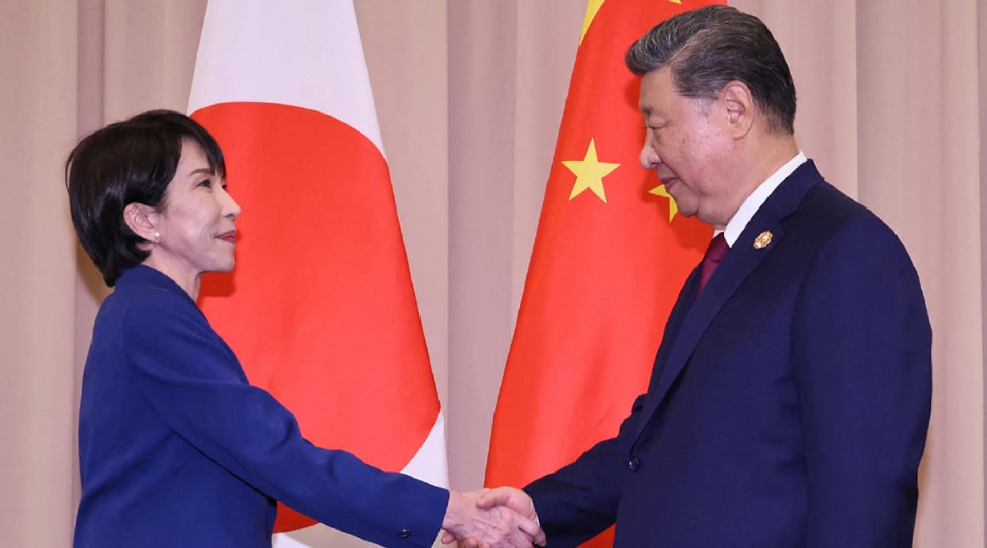 中国国家主席习近平10月31日在韩国庆州会见日本首相高市早苗。