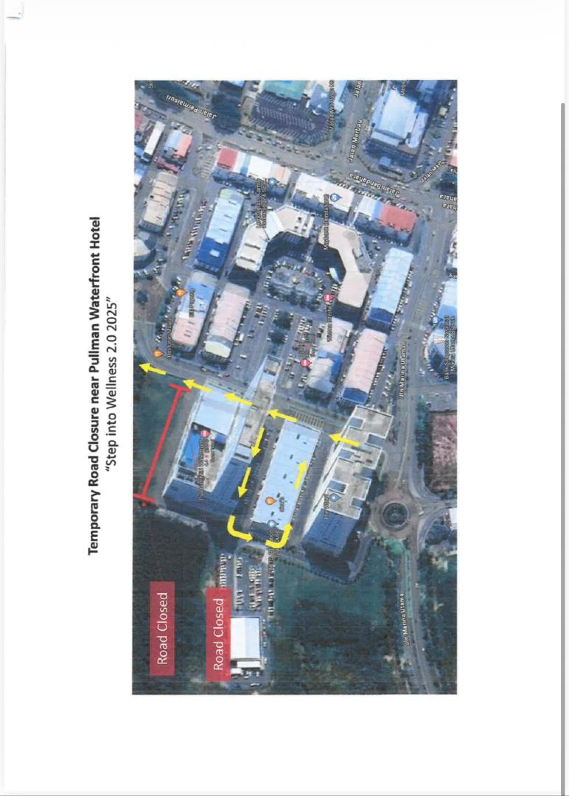 为配合即将举行的“迈向健康2.0 2025”活动，普尔曼海滨酒店主要出口实施局部封路措施。