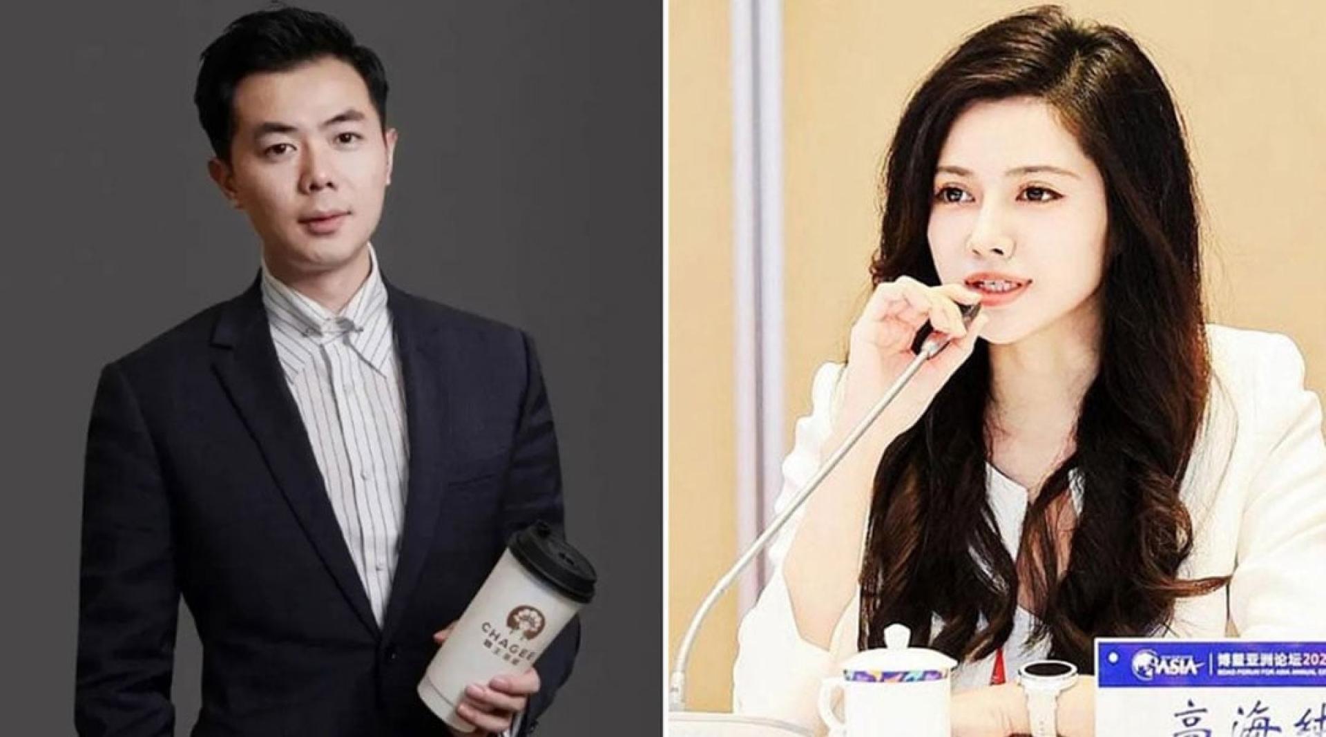 网上流传霸王茶姬创始人张俊杰（左）与天合光能“光伏女神”高海纯（右）的婚讯。